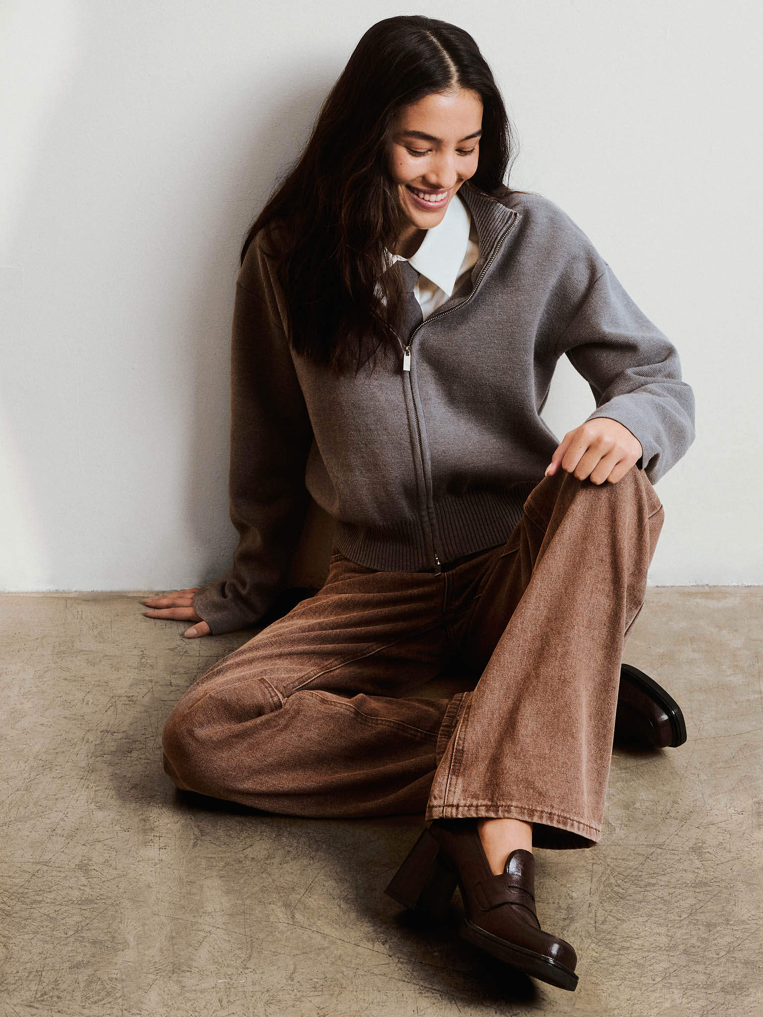 Straight cut jeans in bright denim