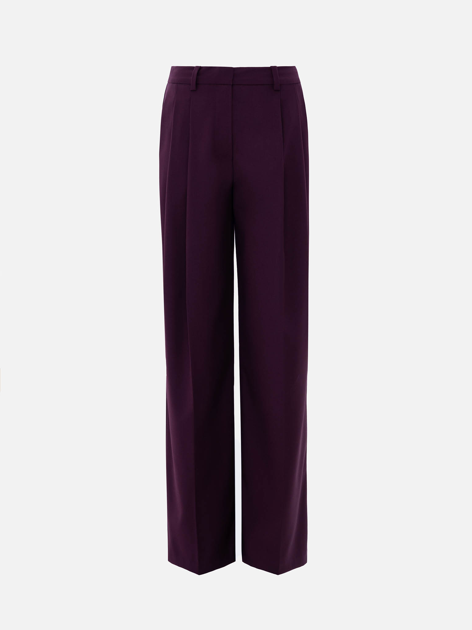 Loose-fitting trousers with waist pleats