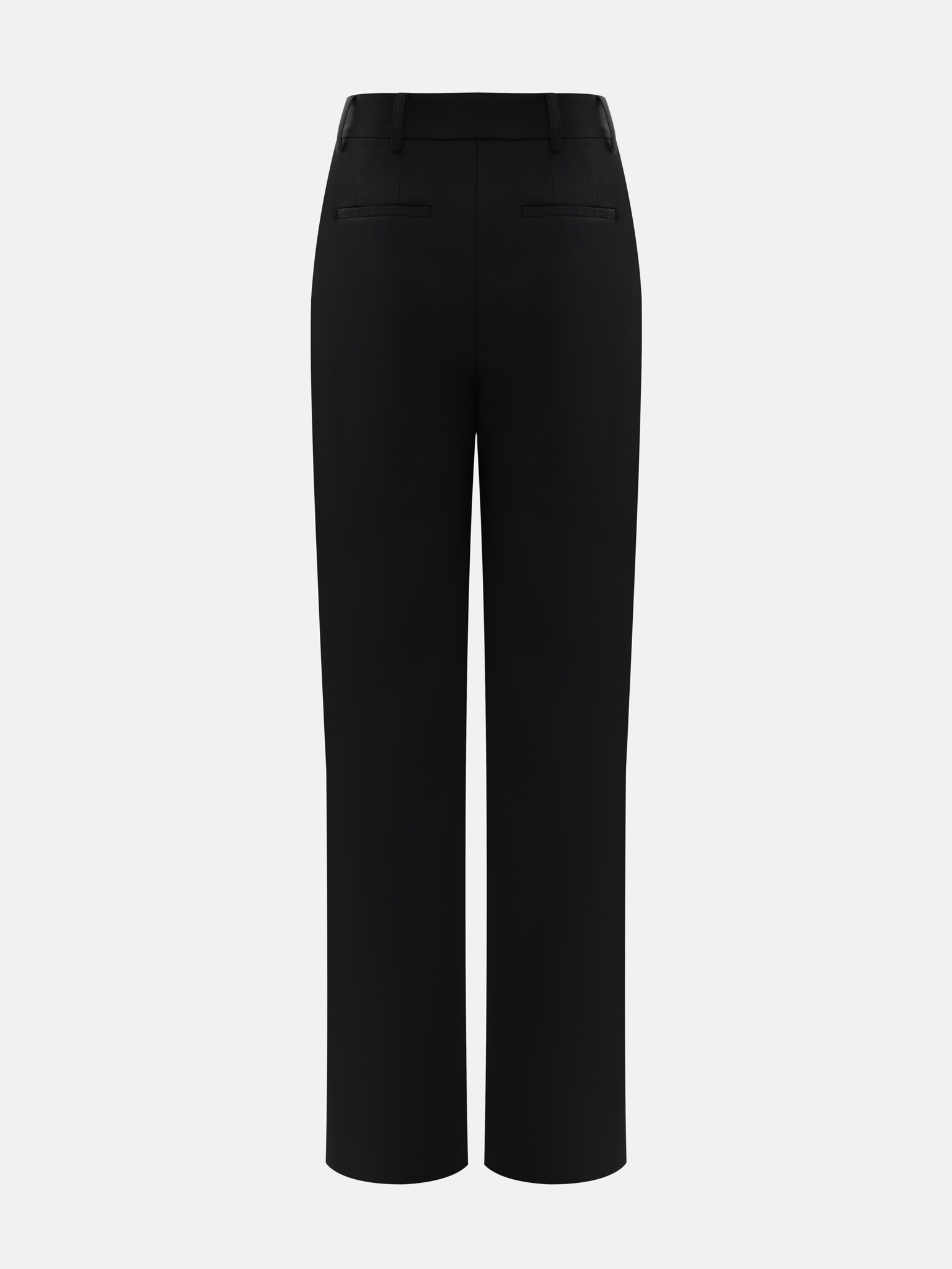 Свободные брюки на средней посадке с защипами