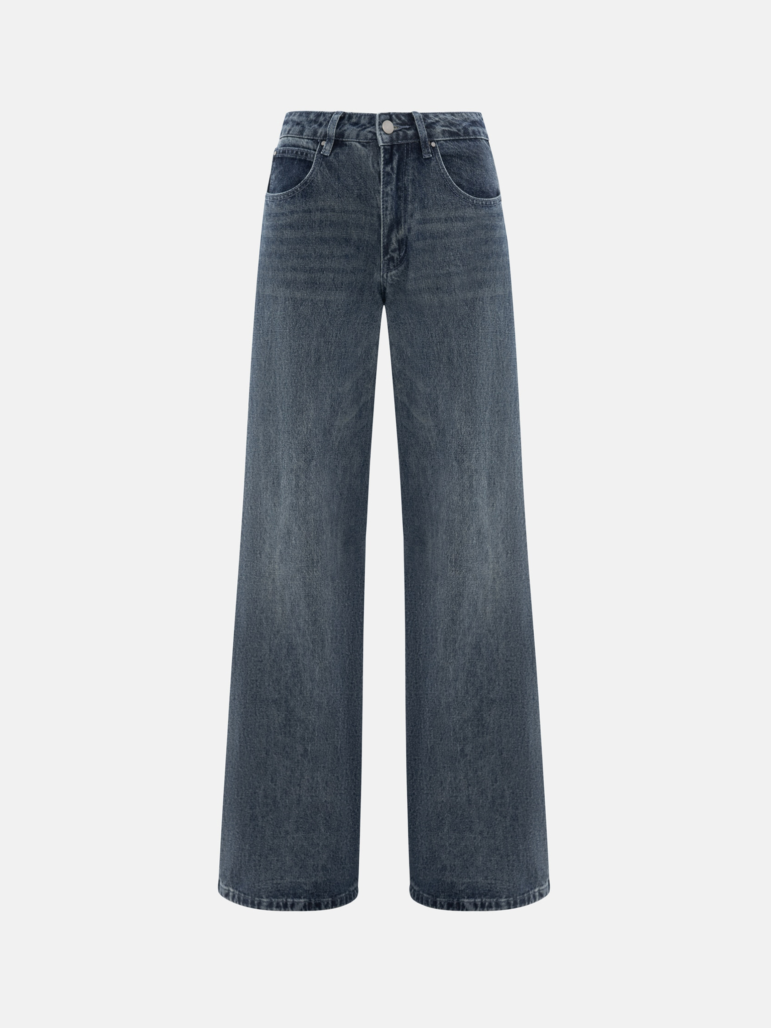 Loose light-wash denim jeans