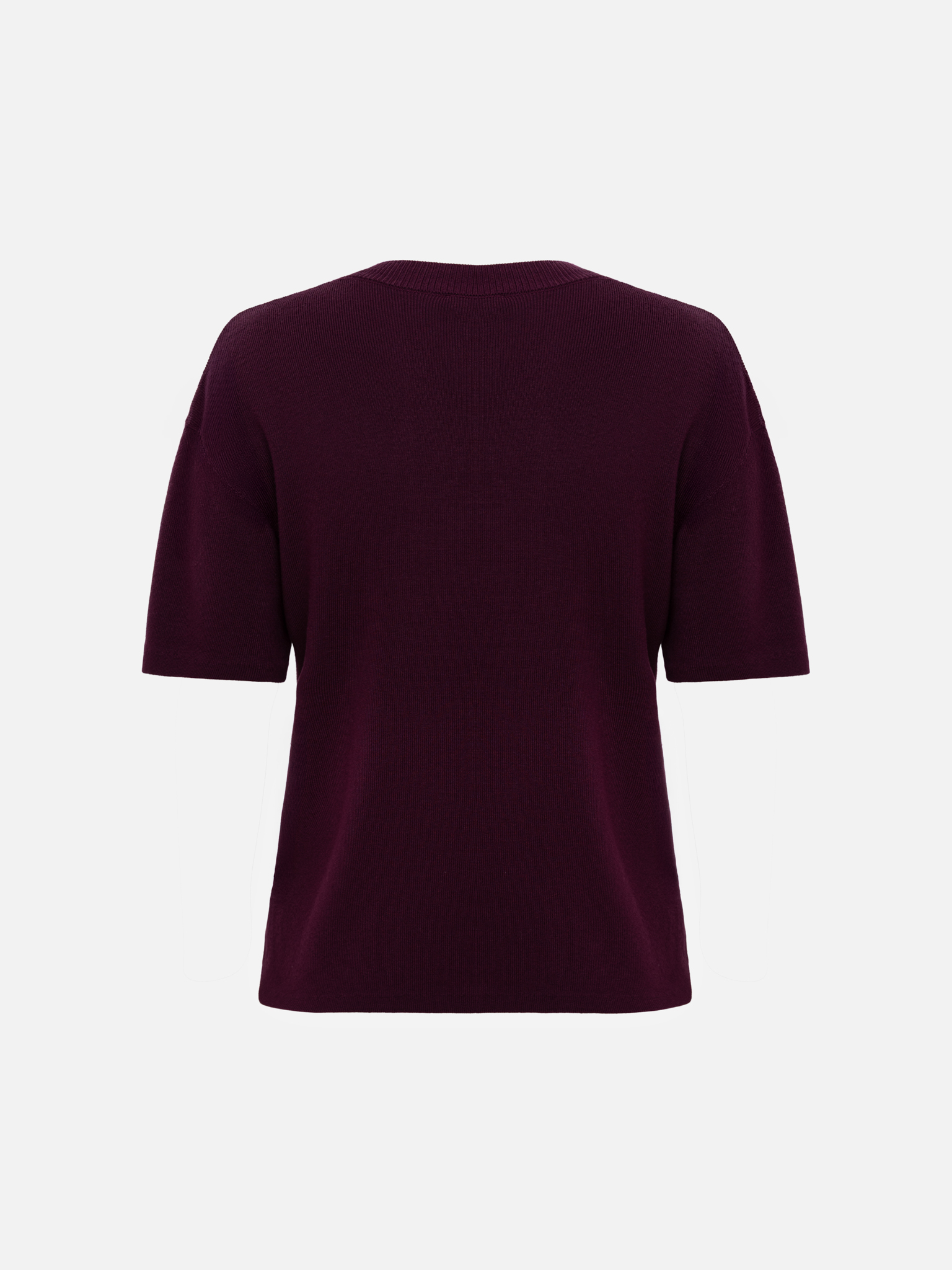 تي شيرت مستقيم مع ياقة مربعة