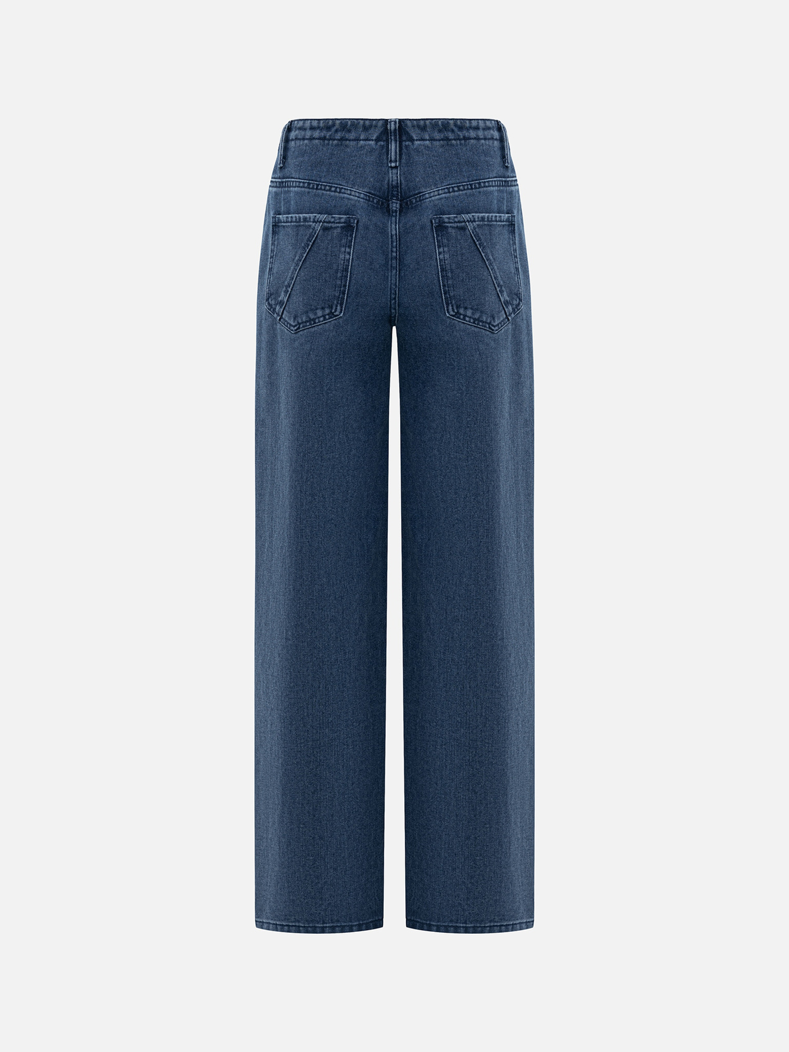 Mid-rise straight jeans