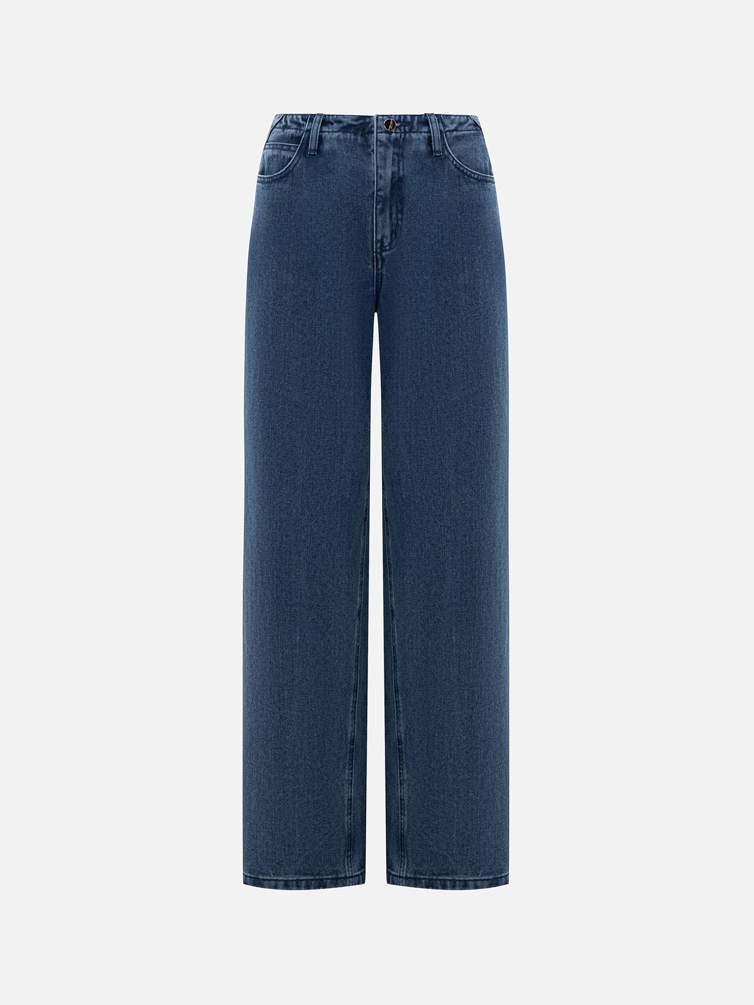 Mid-rise straight jeans