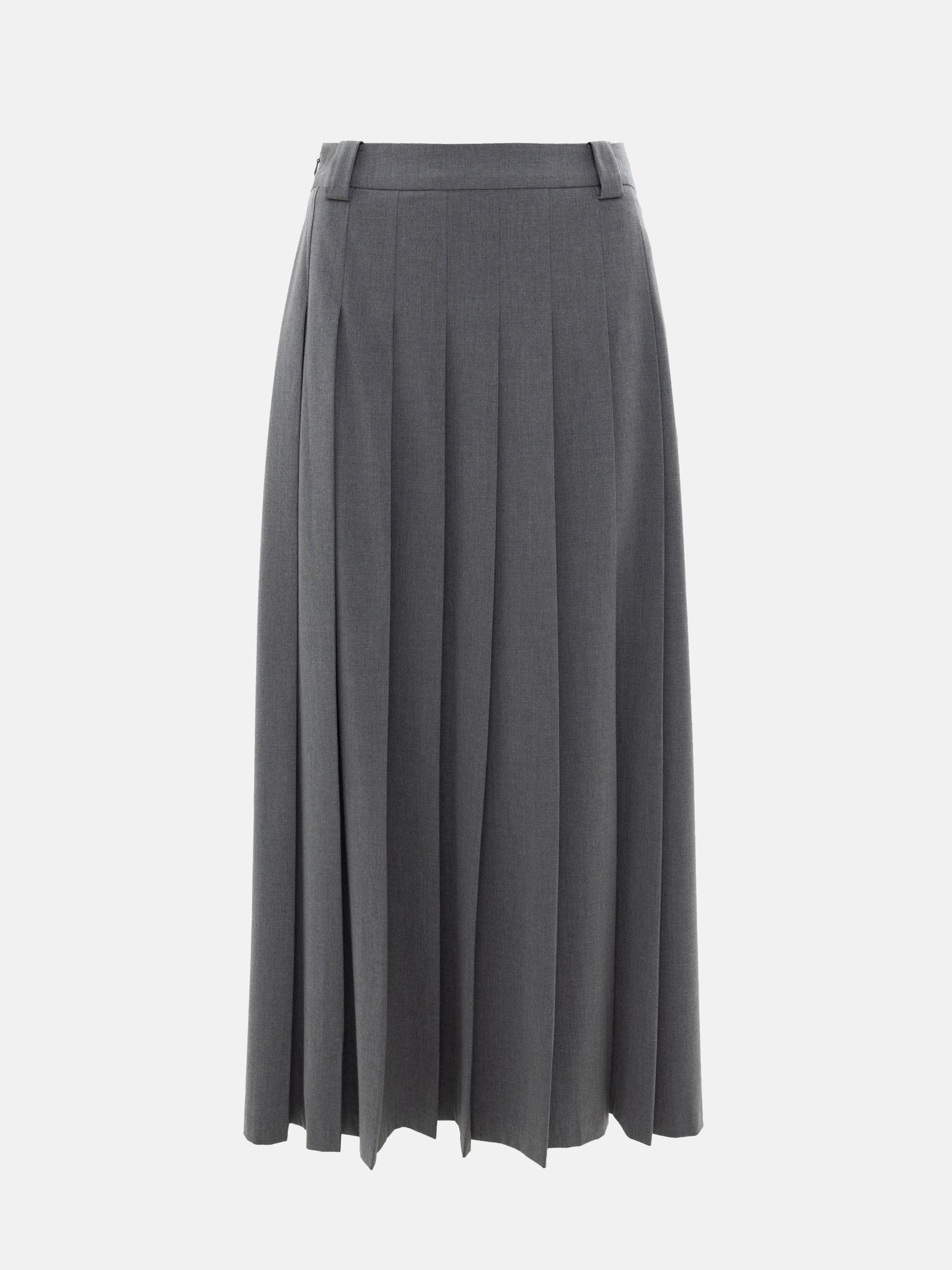 Pleated midi skirt