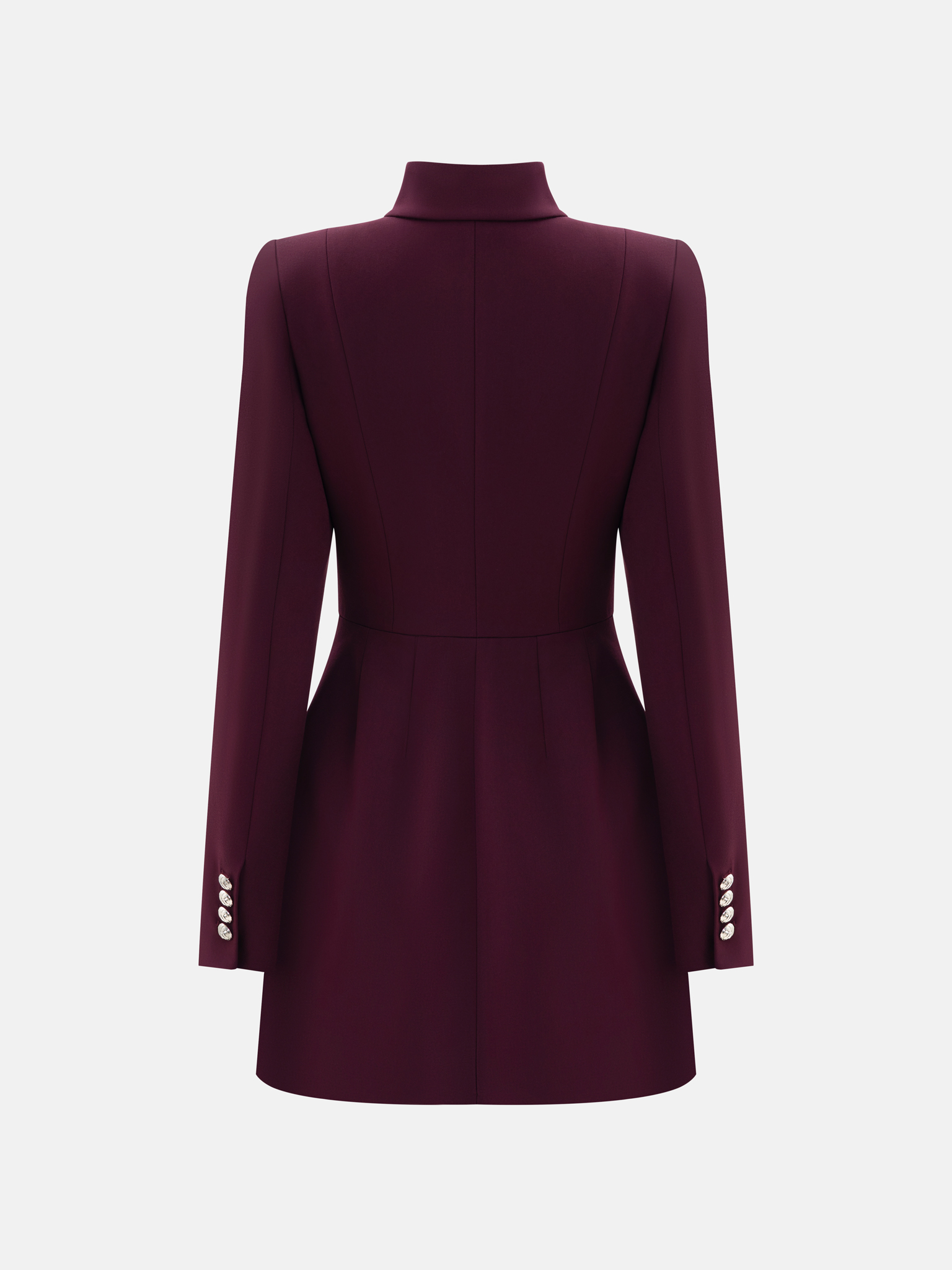 Mini dress with a cut-out at the chest and large buttons