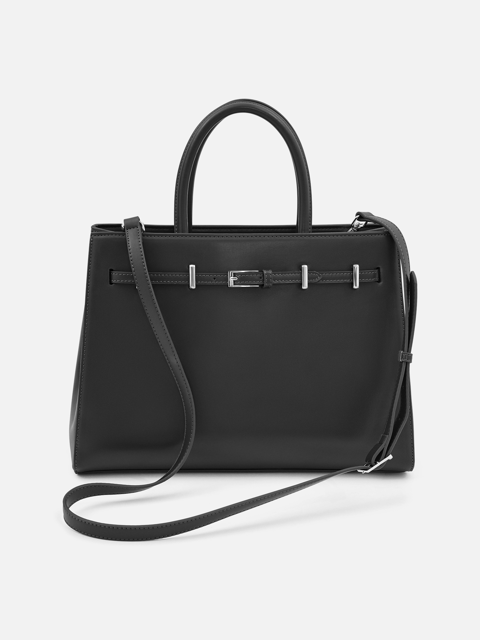 Rectangular bag with decorative strap