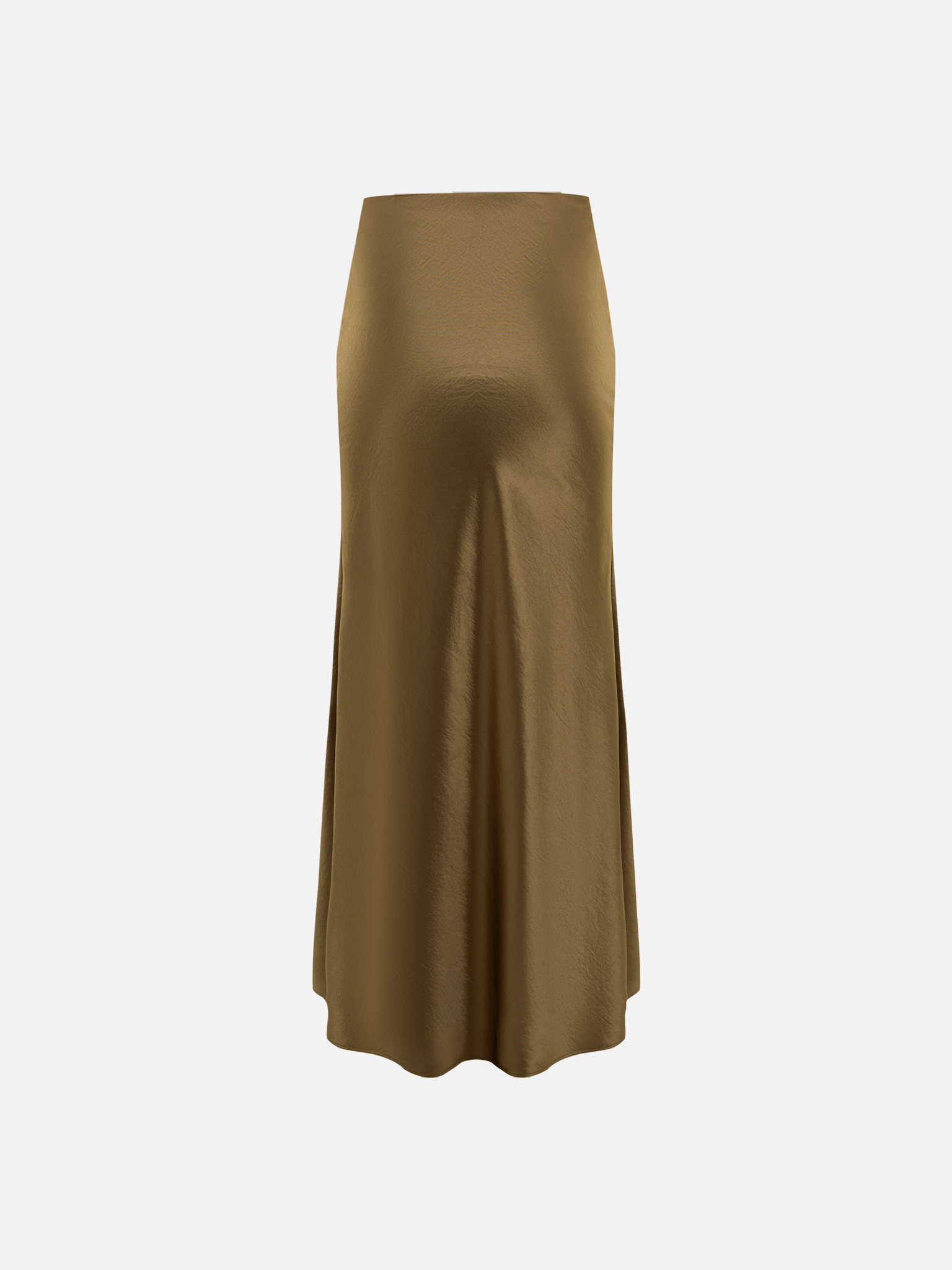 تنورة ماكسي بطول الأرض من الساتان المجعد