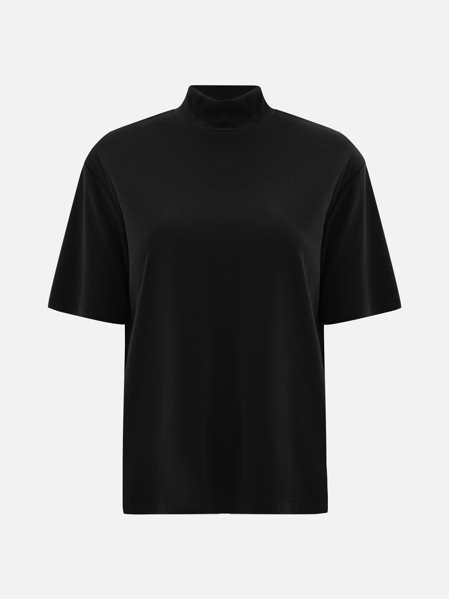 Футболка из 100% хлопка с высоким воротником