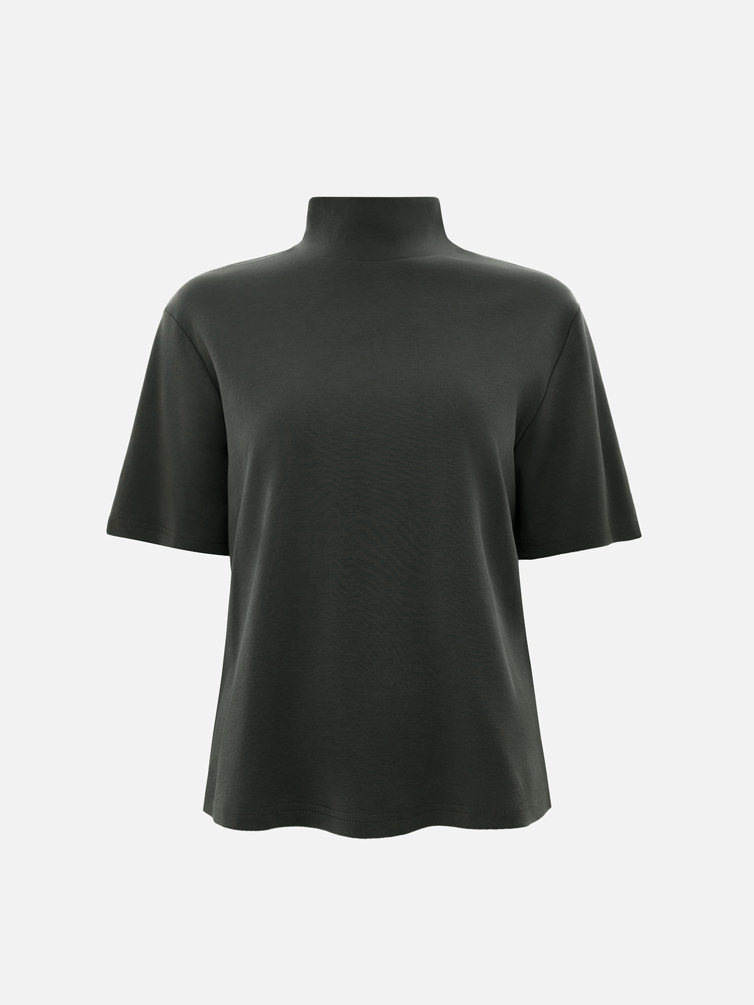 Футболка из 100% хлопка с высоким воротником