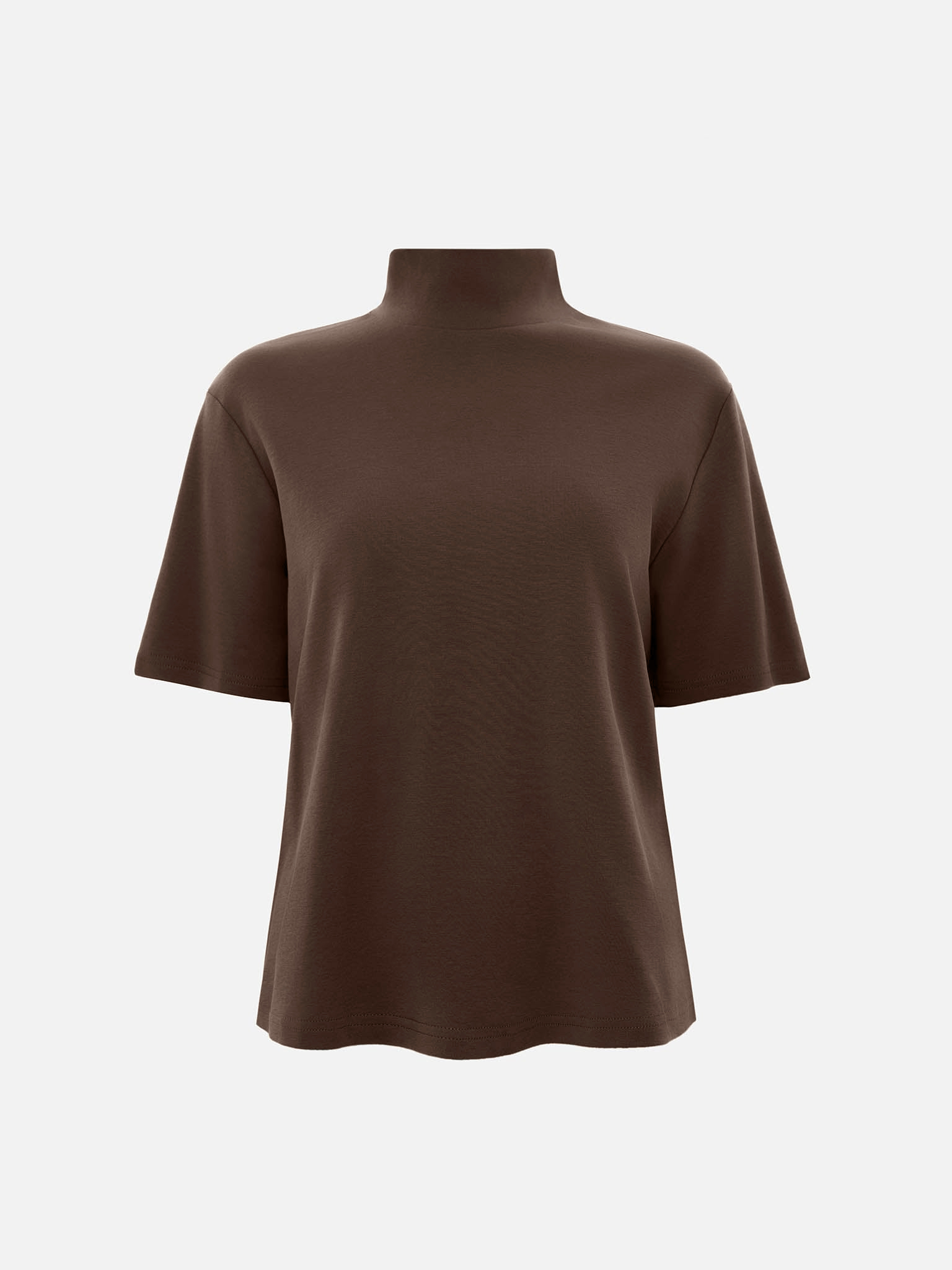 Футболка из 100% хлопка с высоким воротником