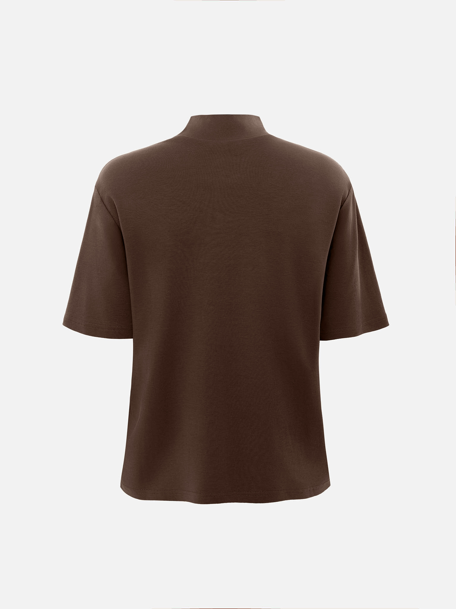 Футболка из 100% хлопка с высоким воротником