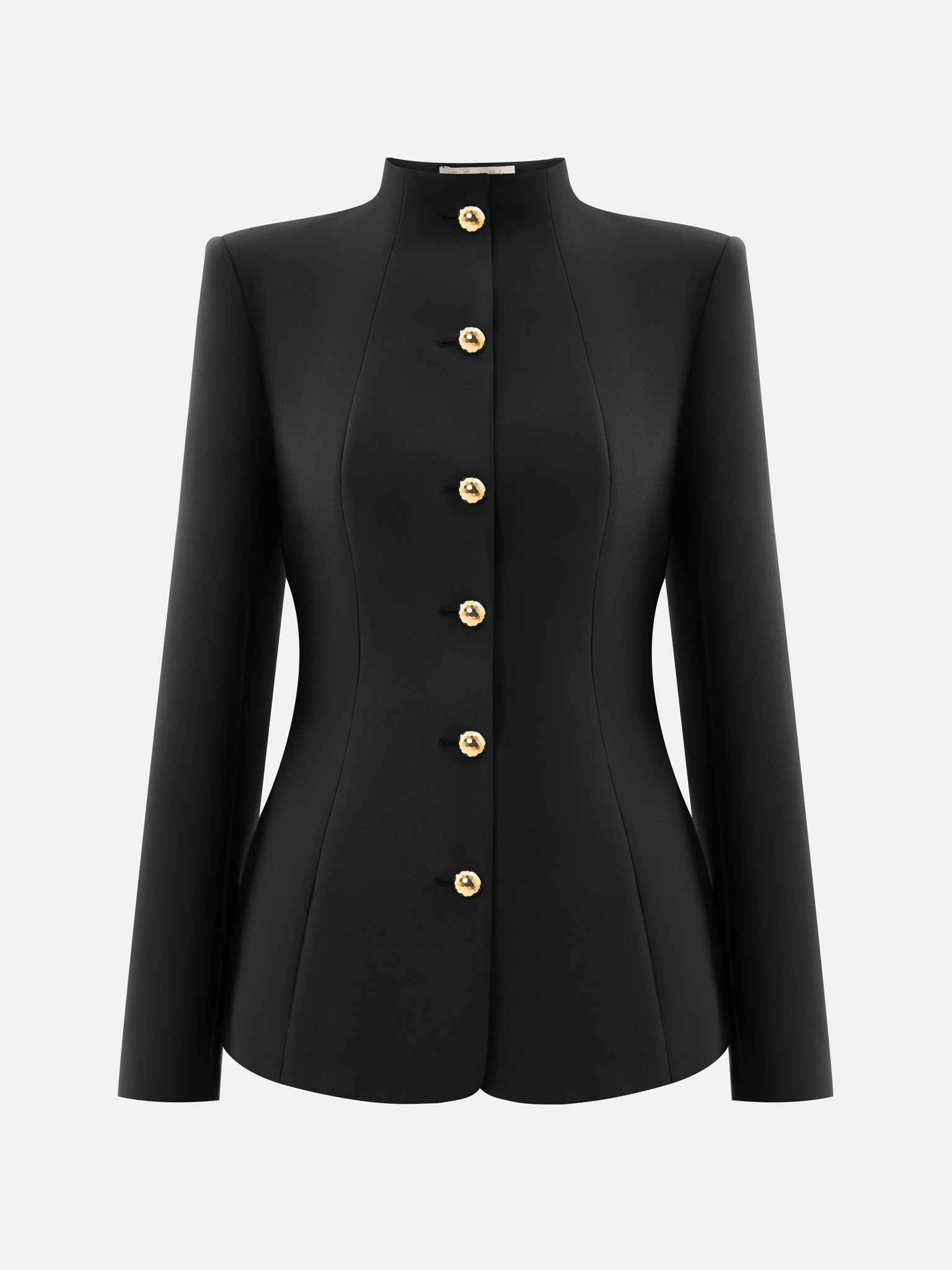 Fitted single-breasted jacket with large buttons