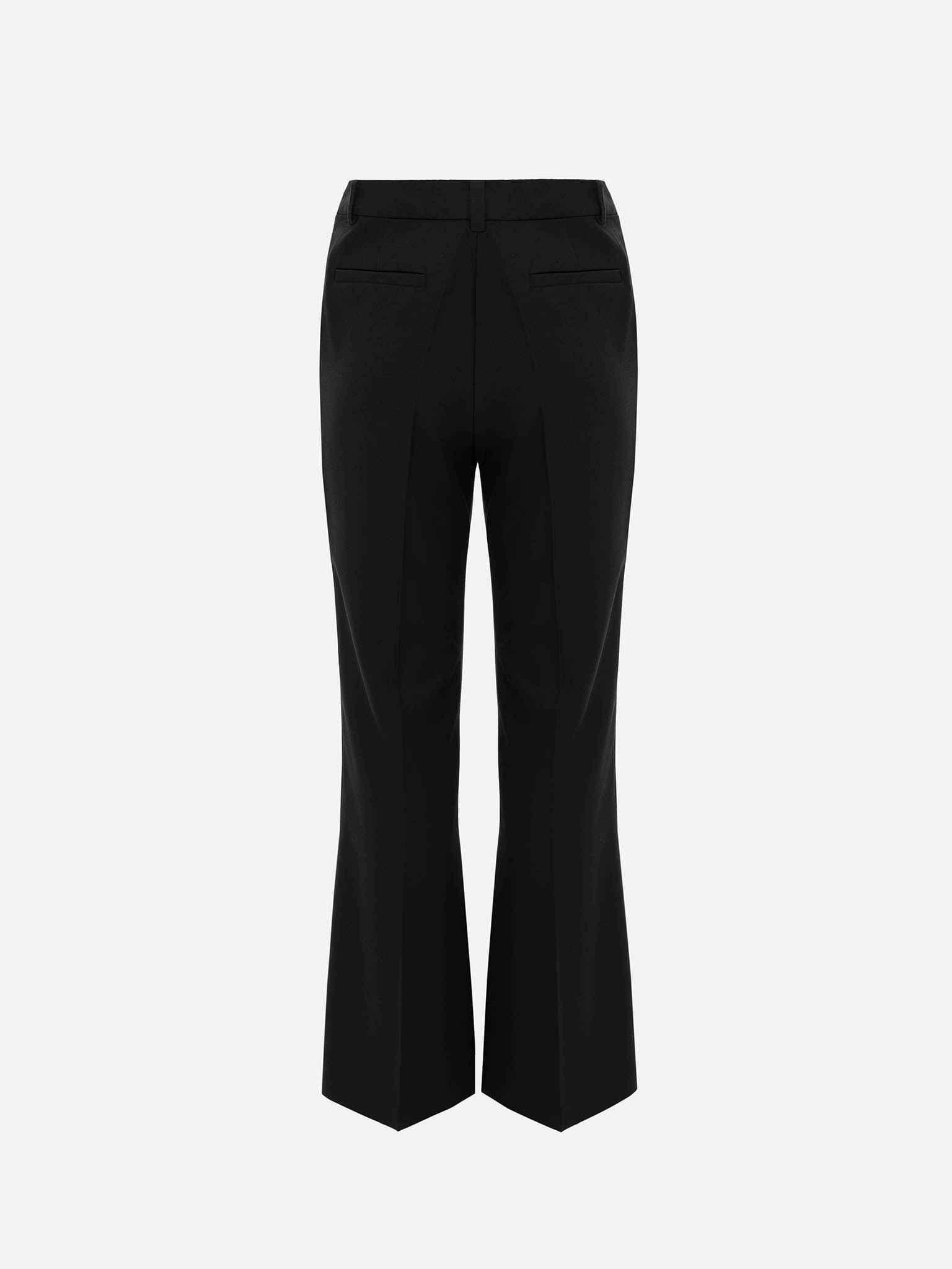Flared trousers with creases
