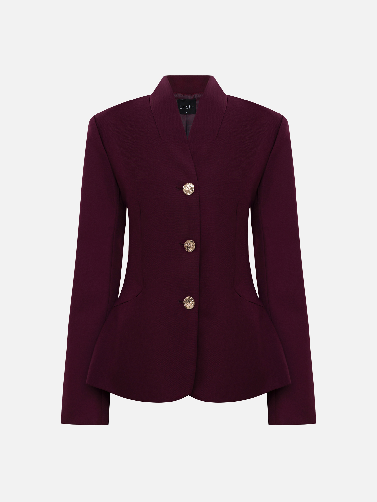 Однобортный жакет с крупными пуговицами