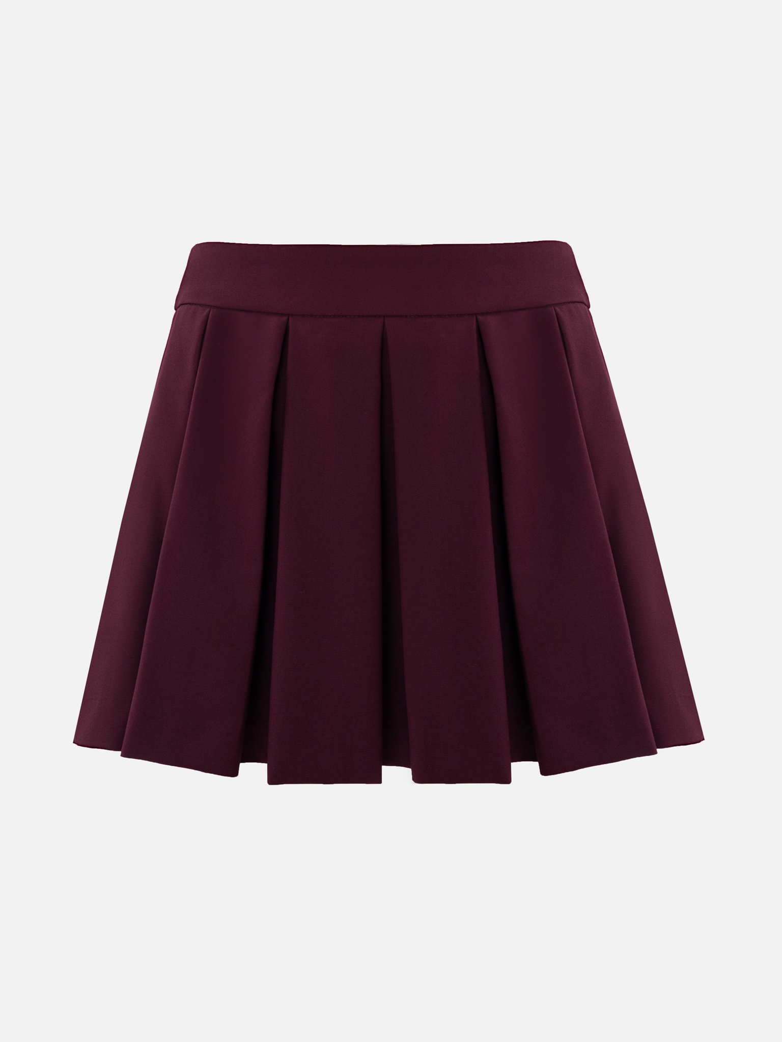 Mini skirt with waist pleats
