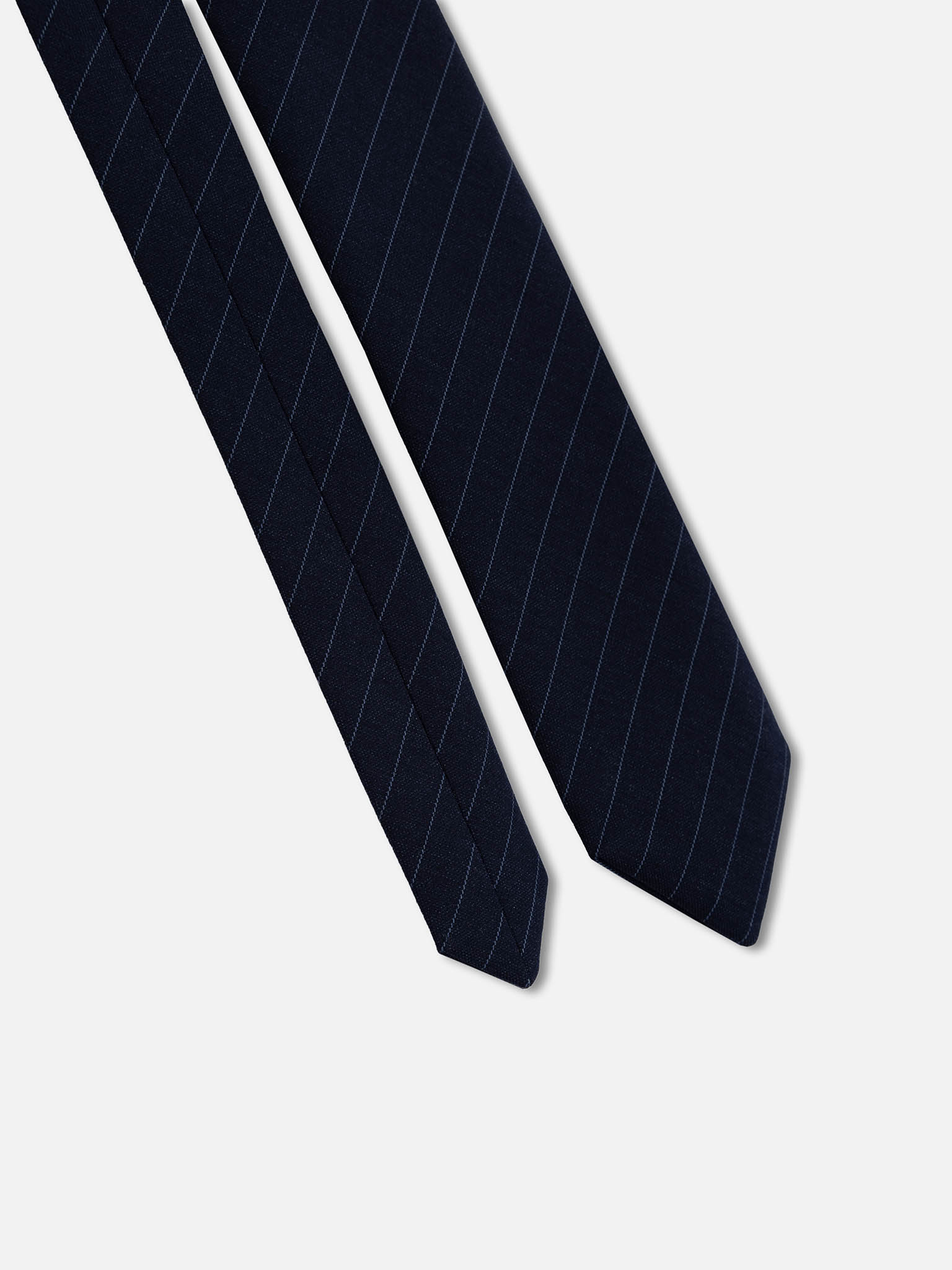 Tie in fine pinstripes