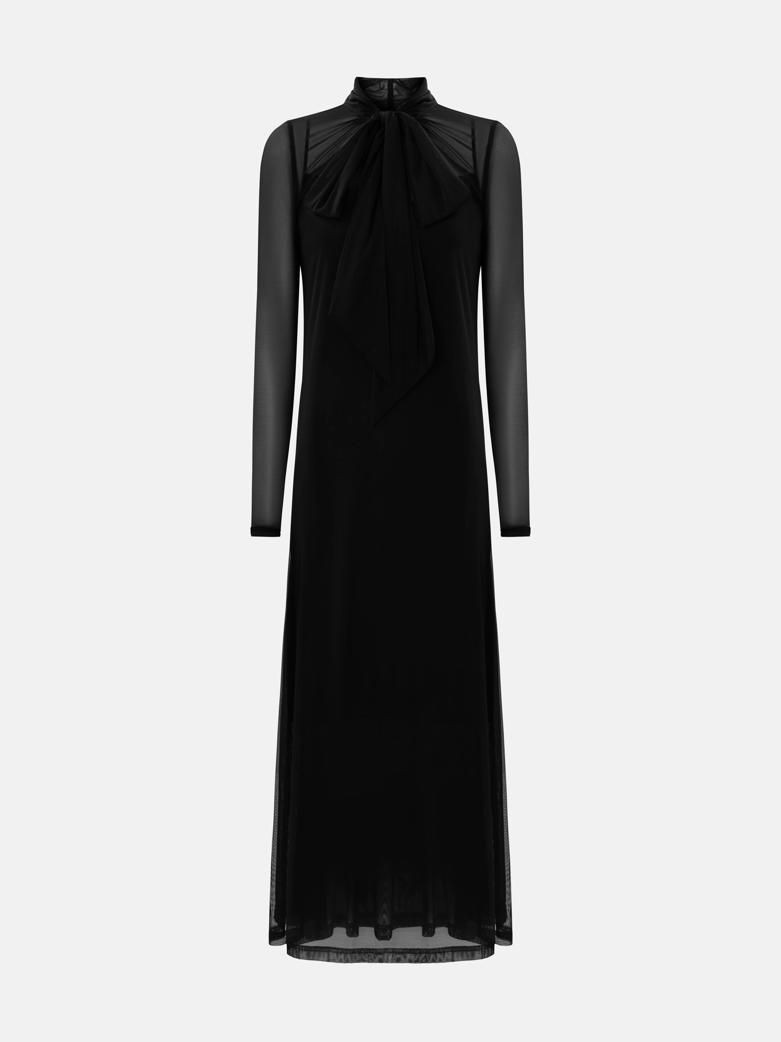 فستان ميدي شبه شفاف بتفاصيل دانتيل