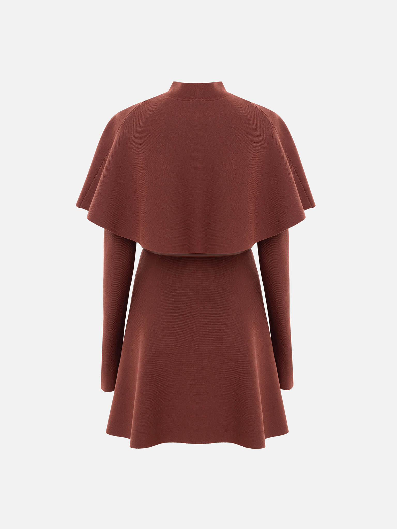 Mini dress with a cape and matching belt