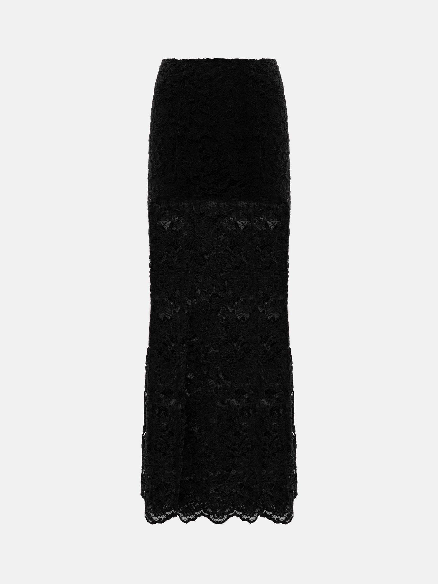 Юбка миди из гипюра с однотонными шортами