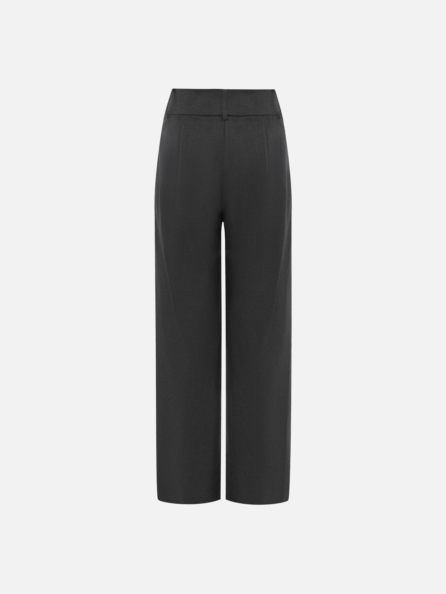 Loose trousers with snap at the waist