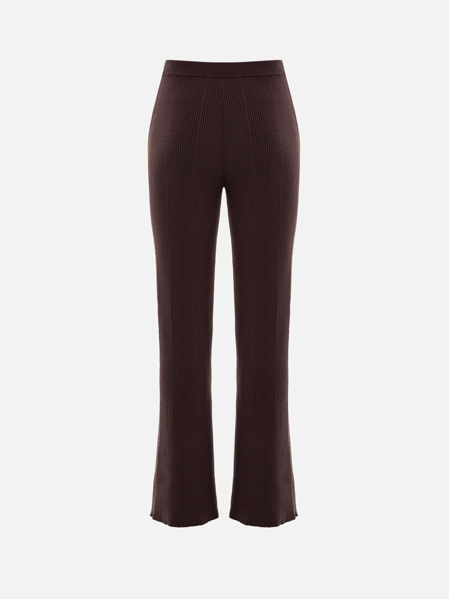 Rib-knit trousers