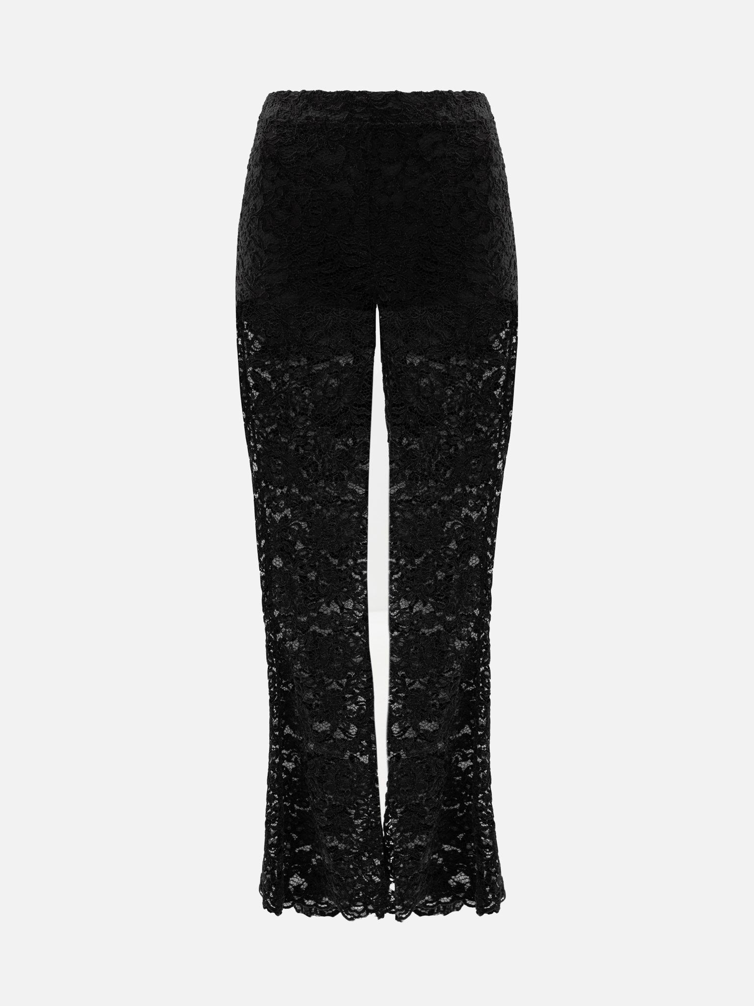 Guipure trousers with monochrome shorts