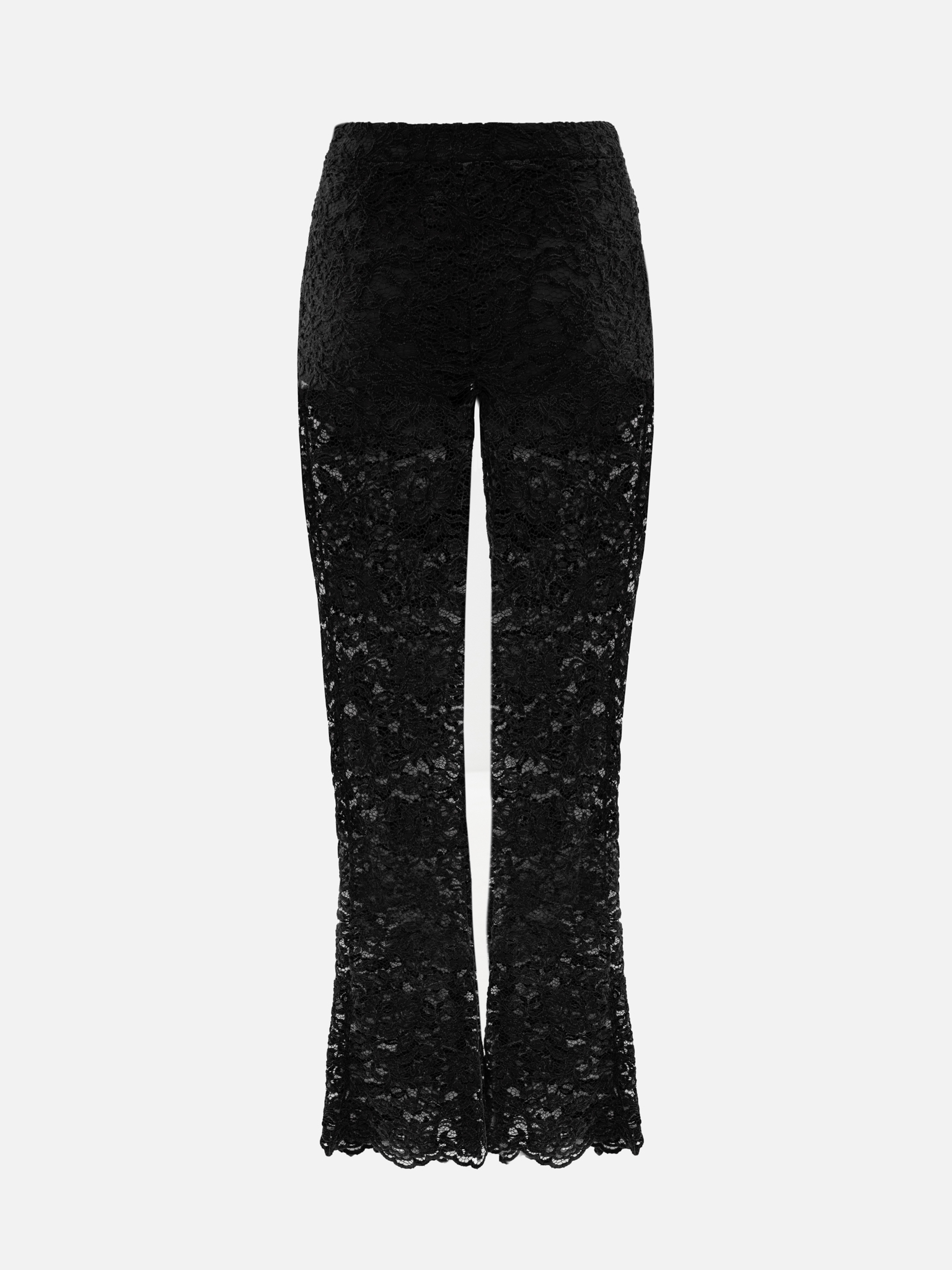 Guipure trousers with monochrome shorts