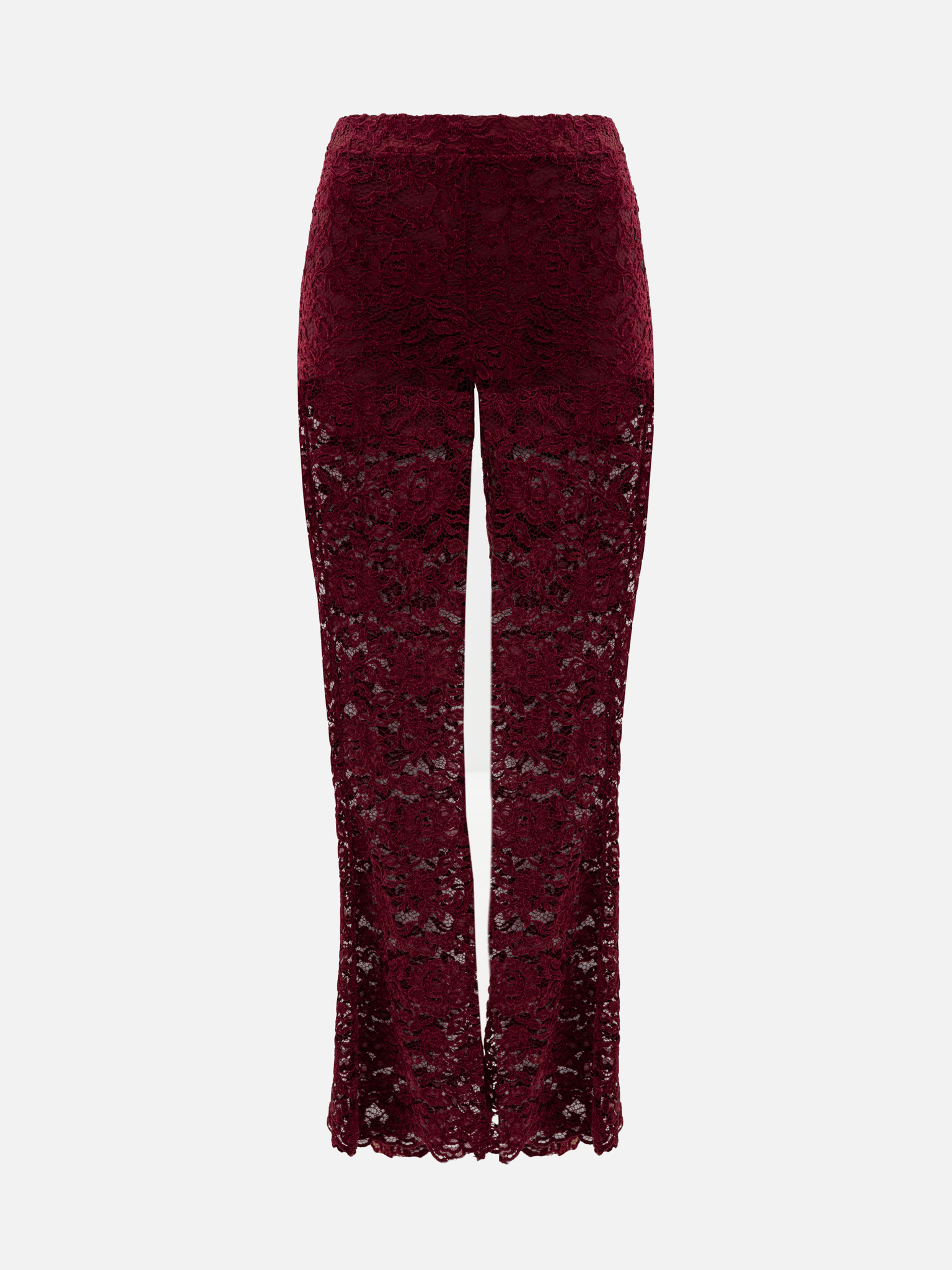 Guipure trousers with monochrome shorts