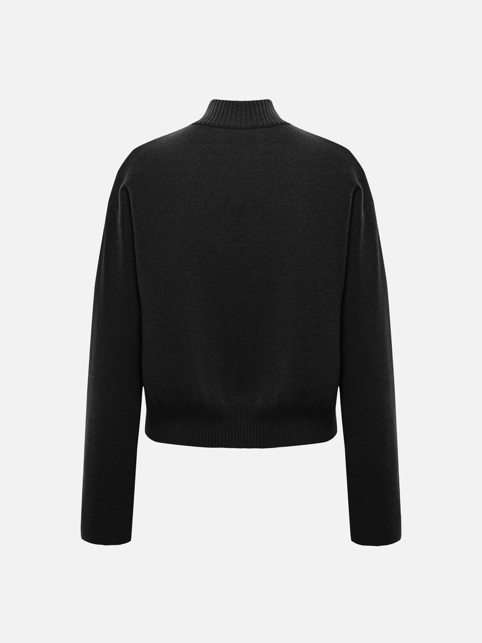 Lockere Strickjacke mit Reißverschluss