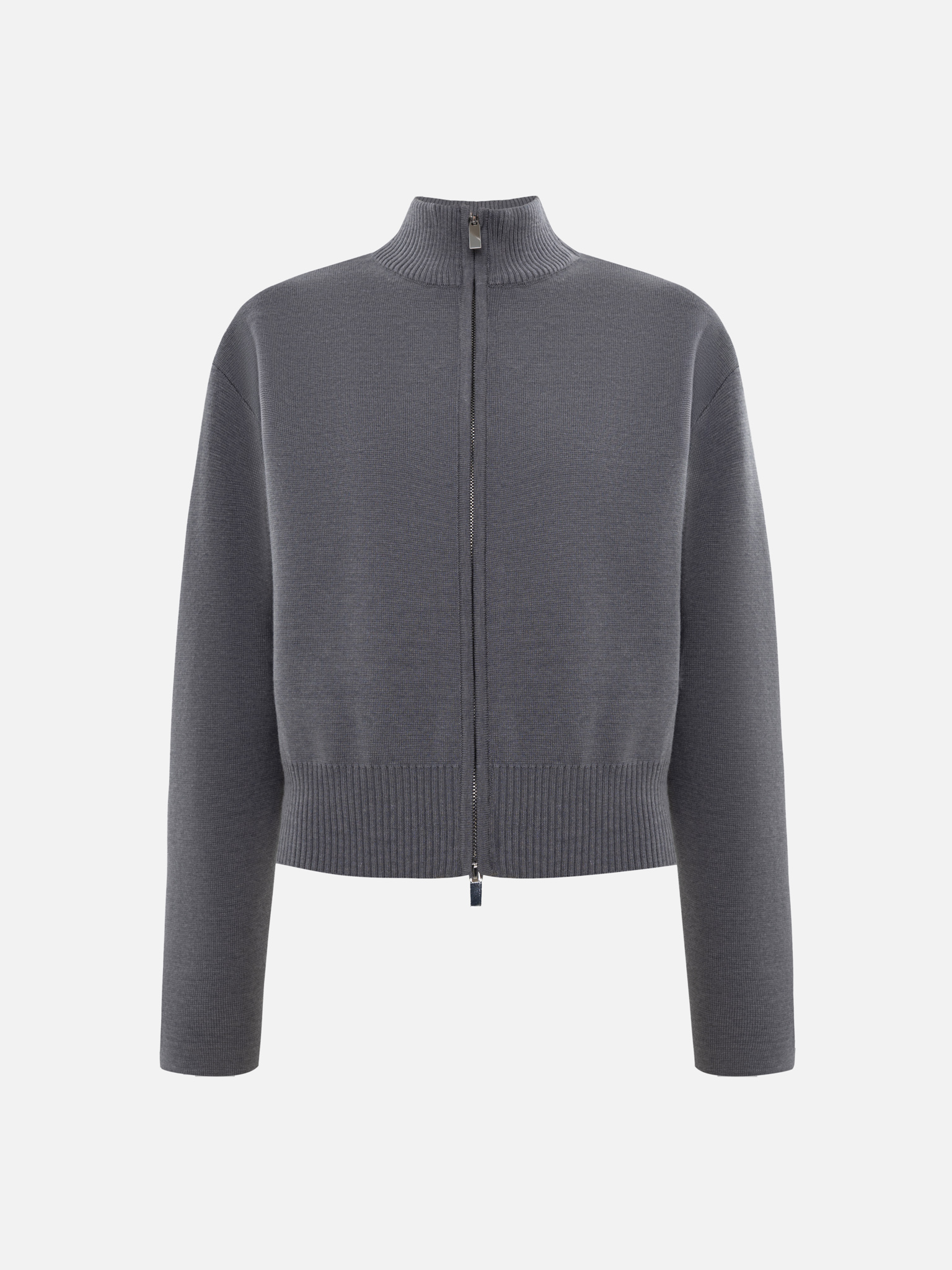 Loose cardigan with zip fastening