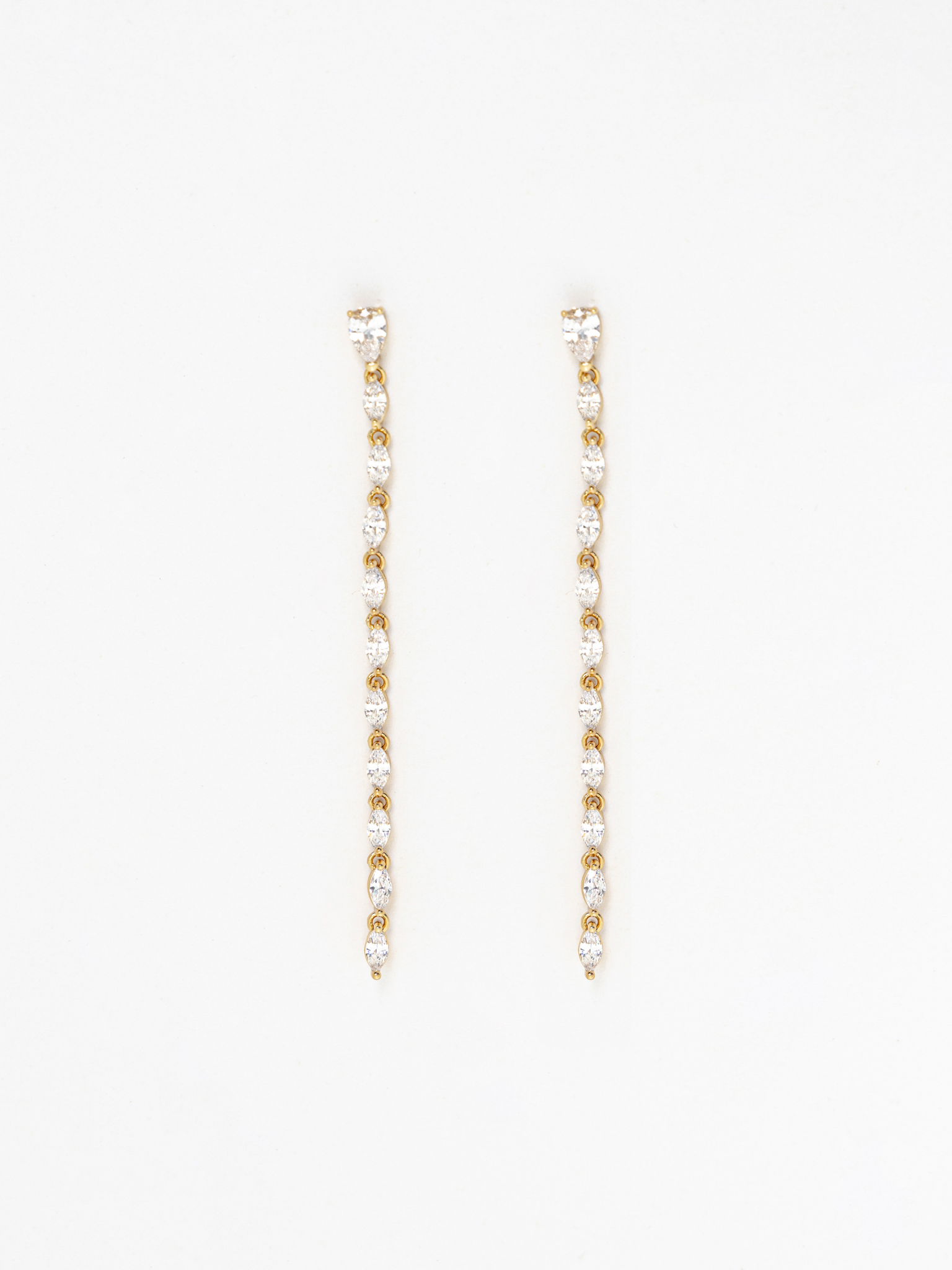 Длинные серьги из крупных кристаллов