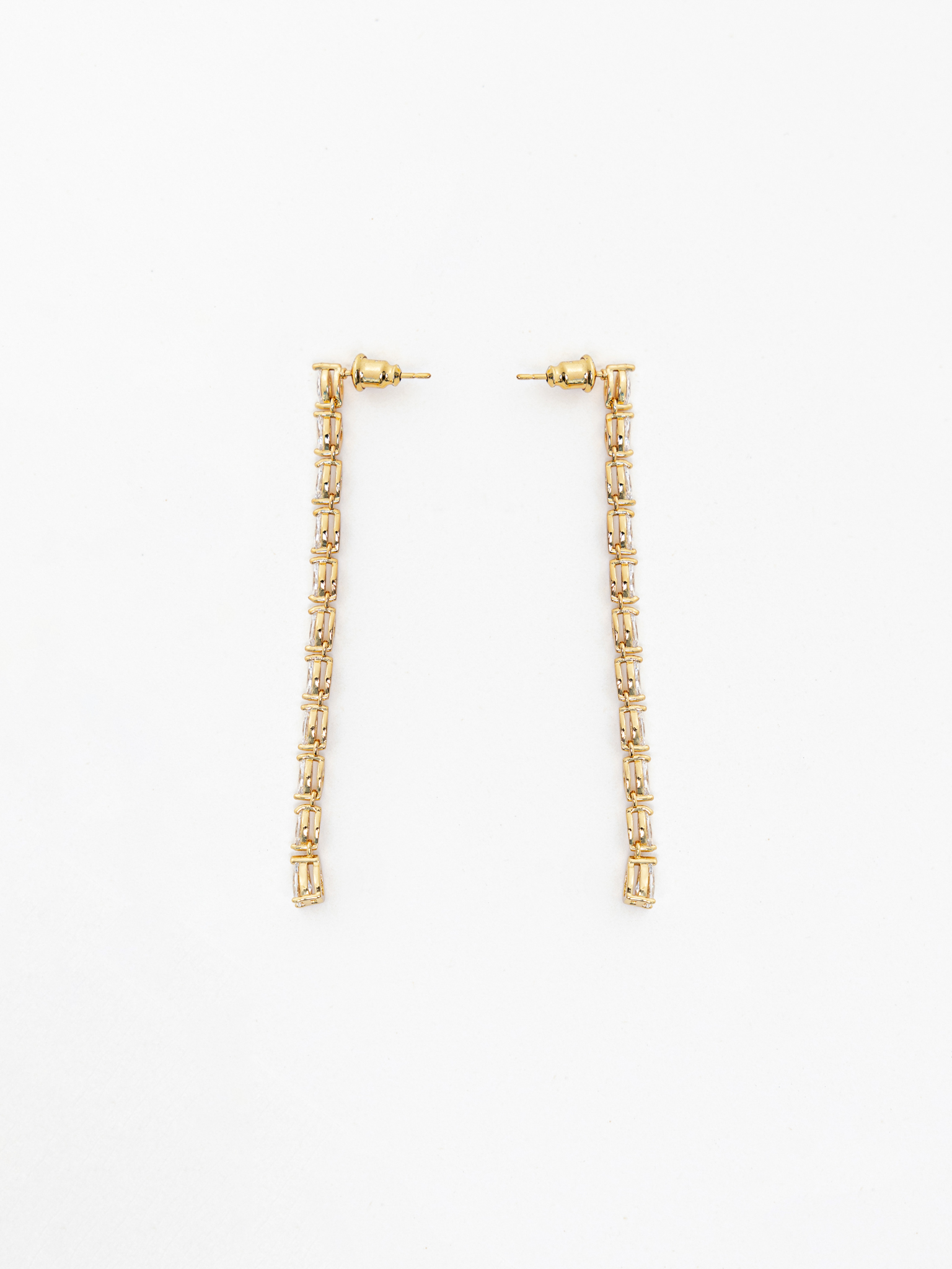 Длинные серьги из крупных кристаллов