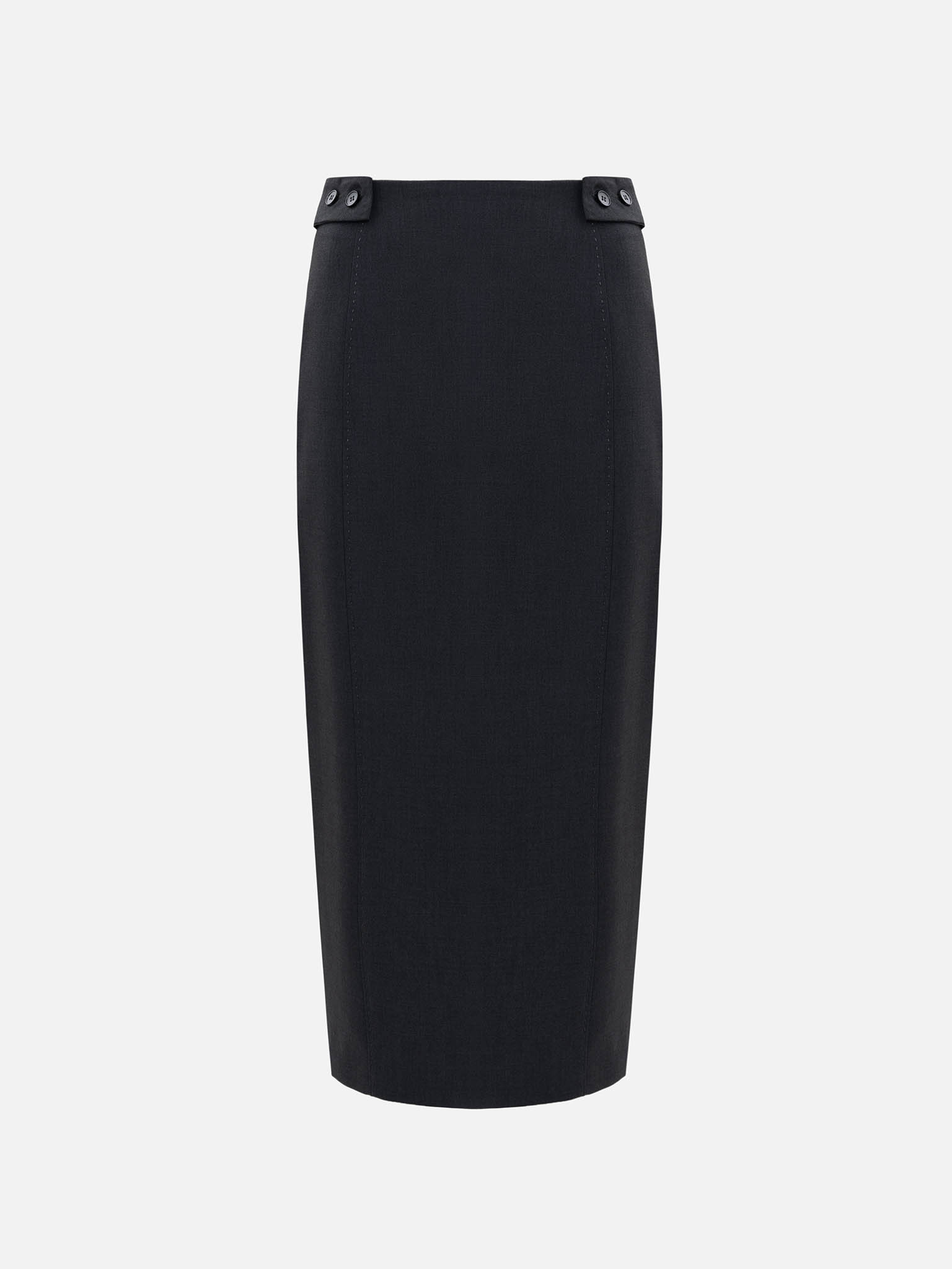 Юбка миди с пуговицами на поясе