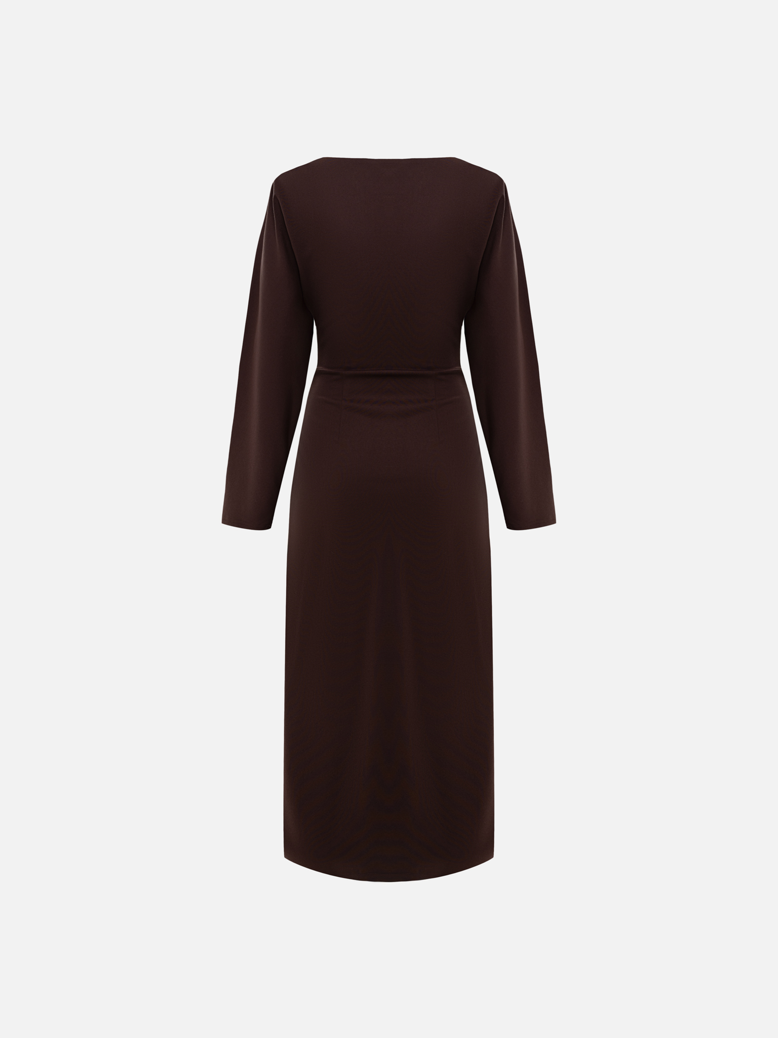 Трикотажное платье миди с декором на талии