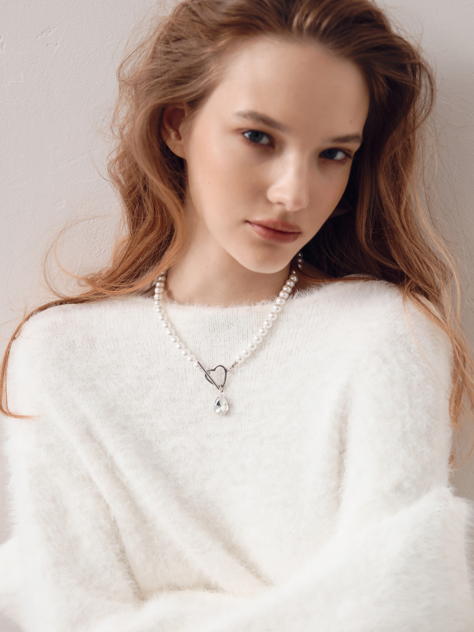 Жемчужное колье с застежкой-тогл