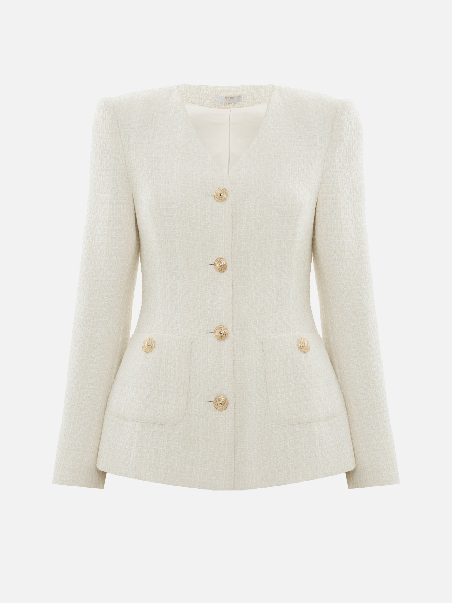 جاكيت تويد مزود بتركيبات ذهبية