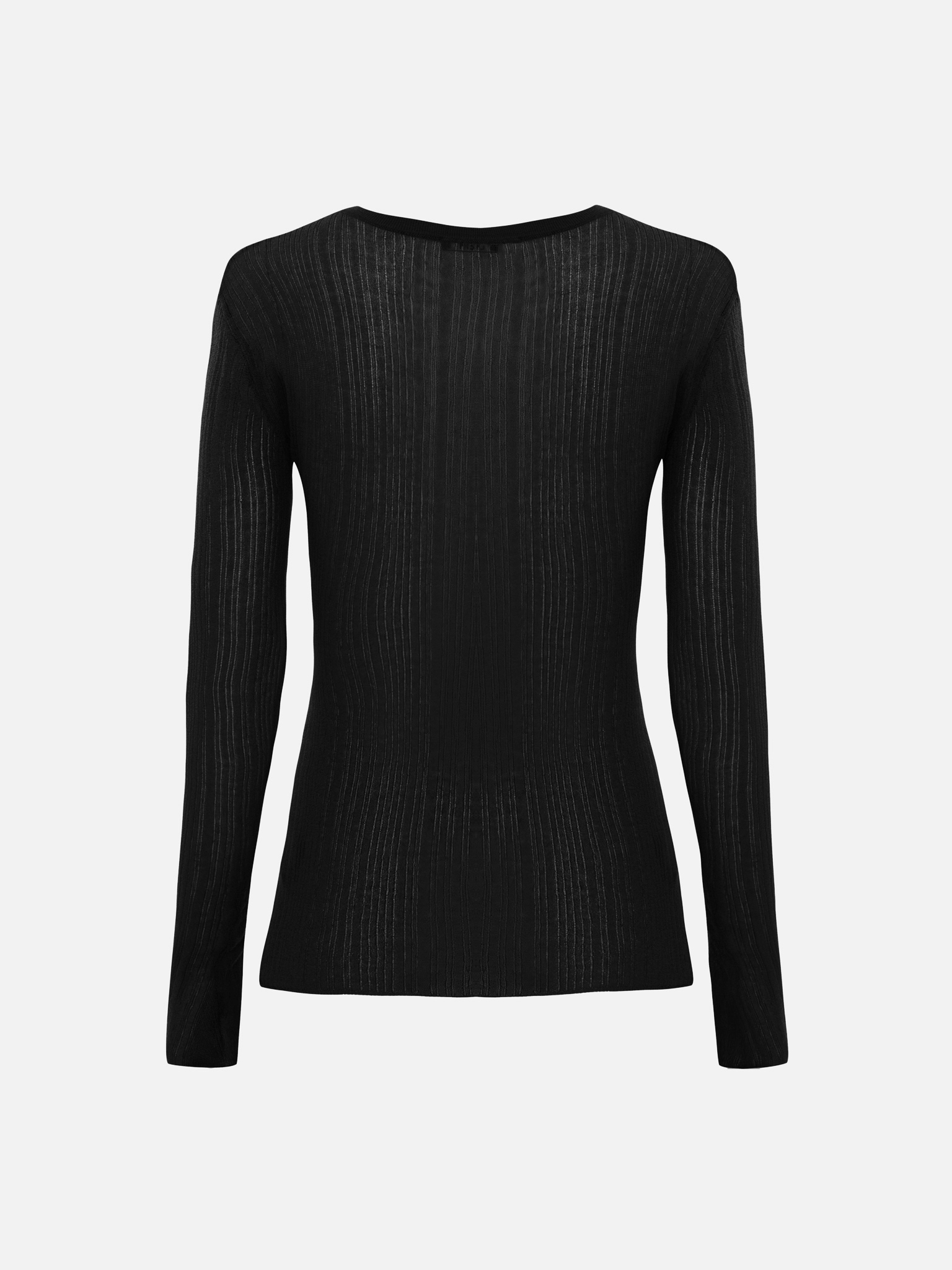 Semi-transparent rib-knit jumper 