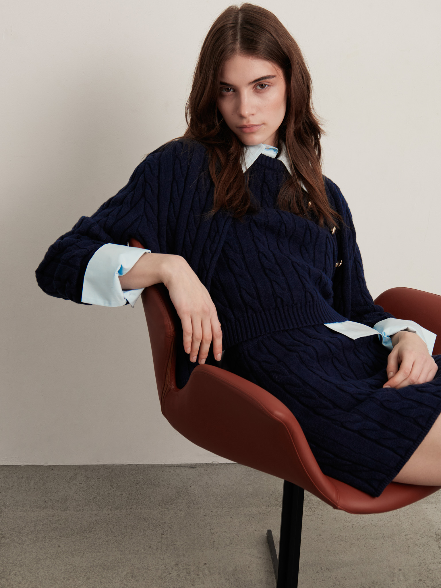 Жилет фактурной вязки