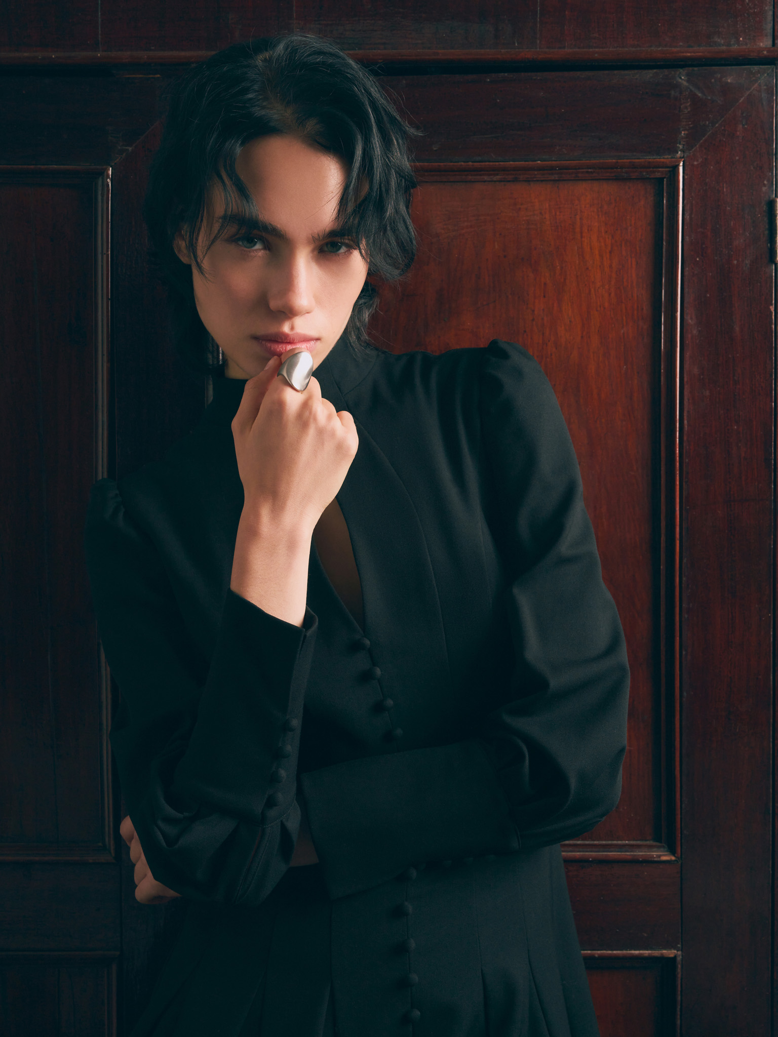 Plain matte metal ring