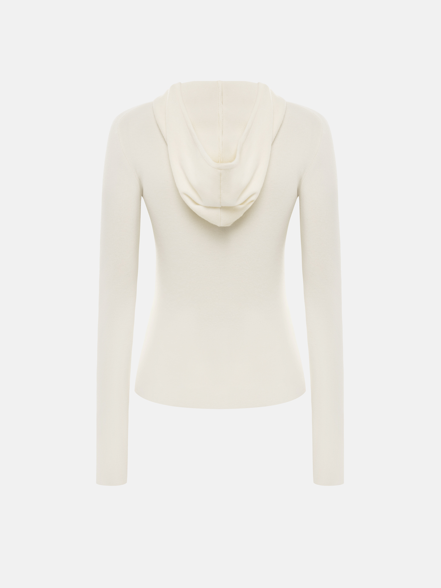 Прилегающее худи с молнией на воротнике