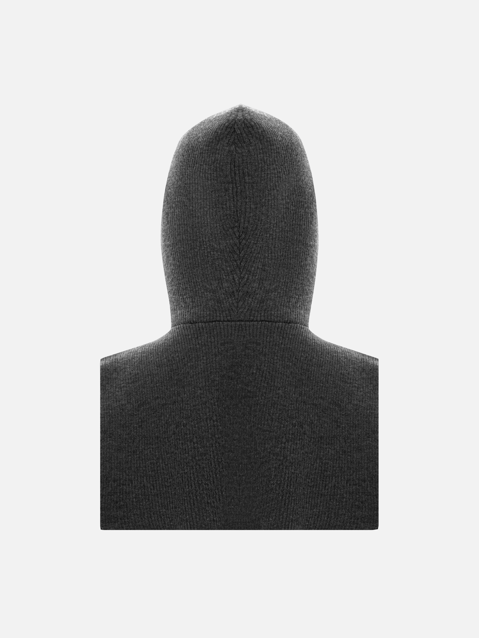 Woollen cape with high collar and zip fastening