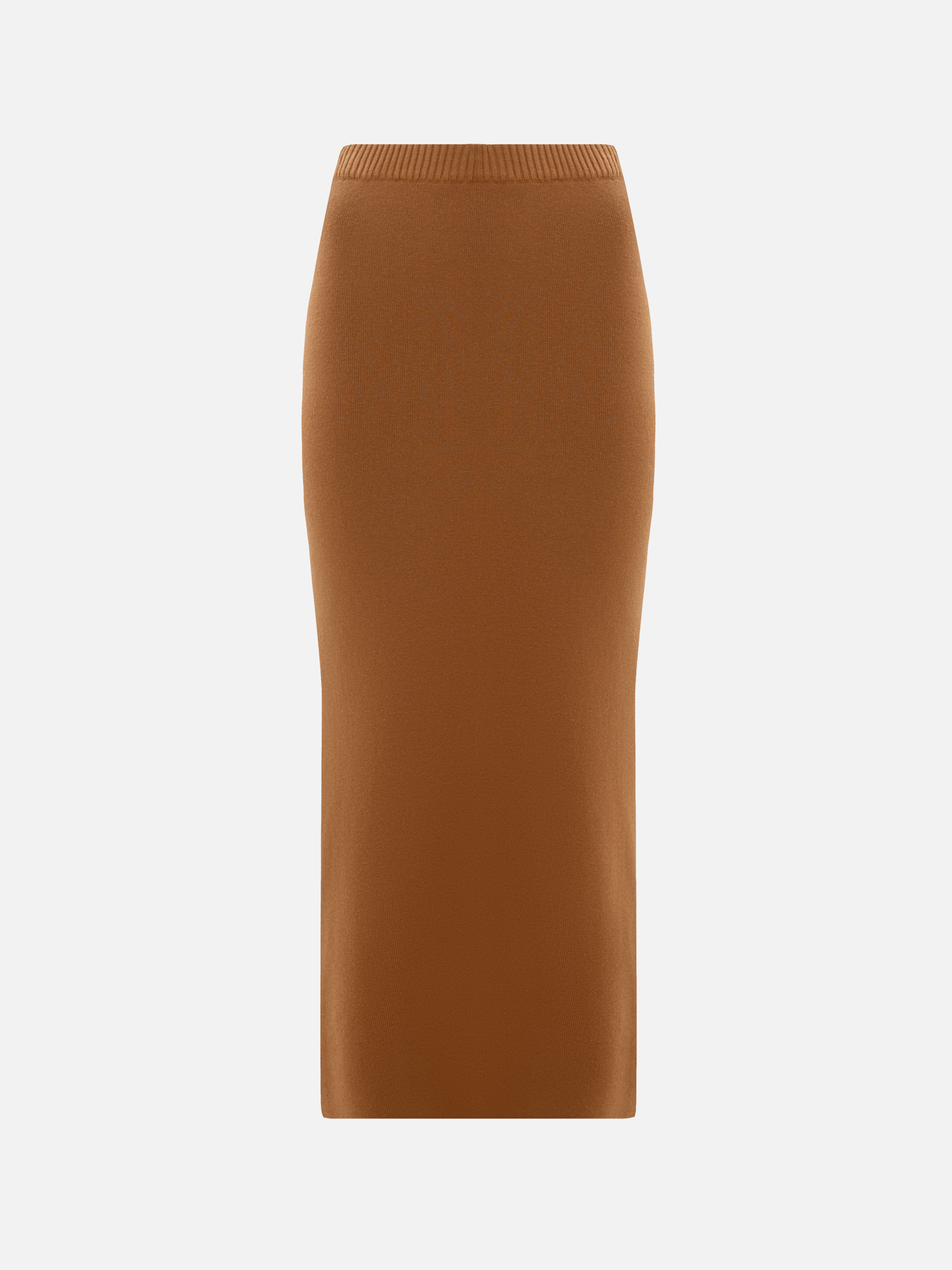 Прямая юбка макси из вязаного трикотажа