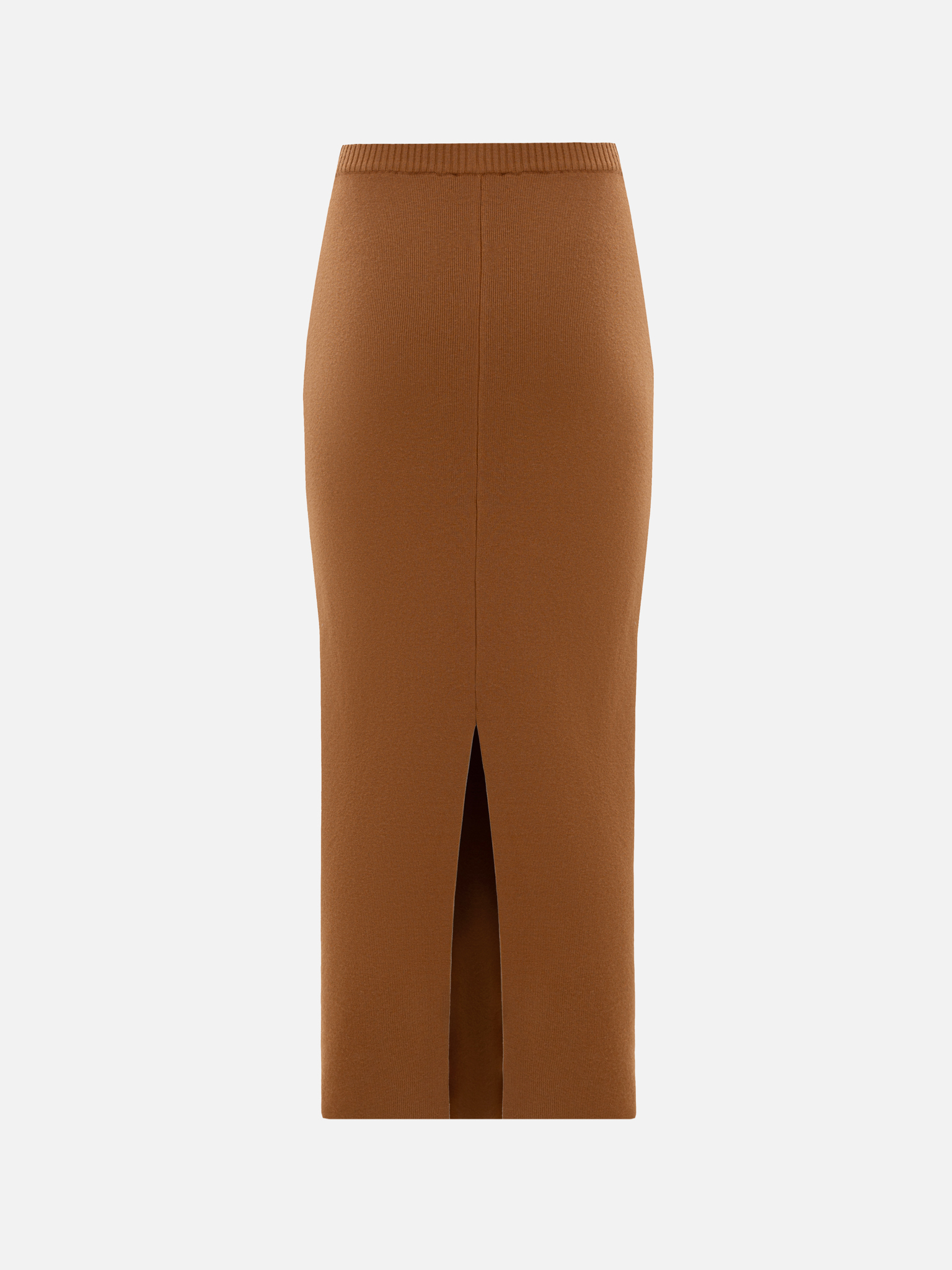 Прямая юбка макси из вязаного трикотажа