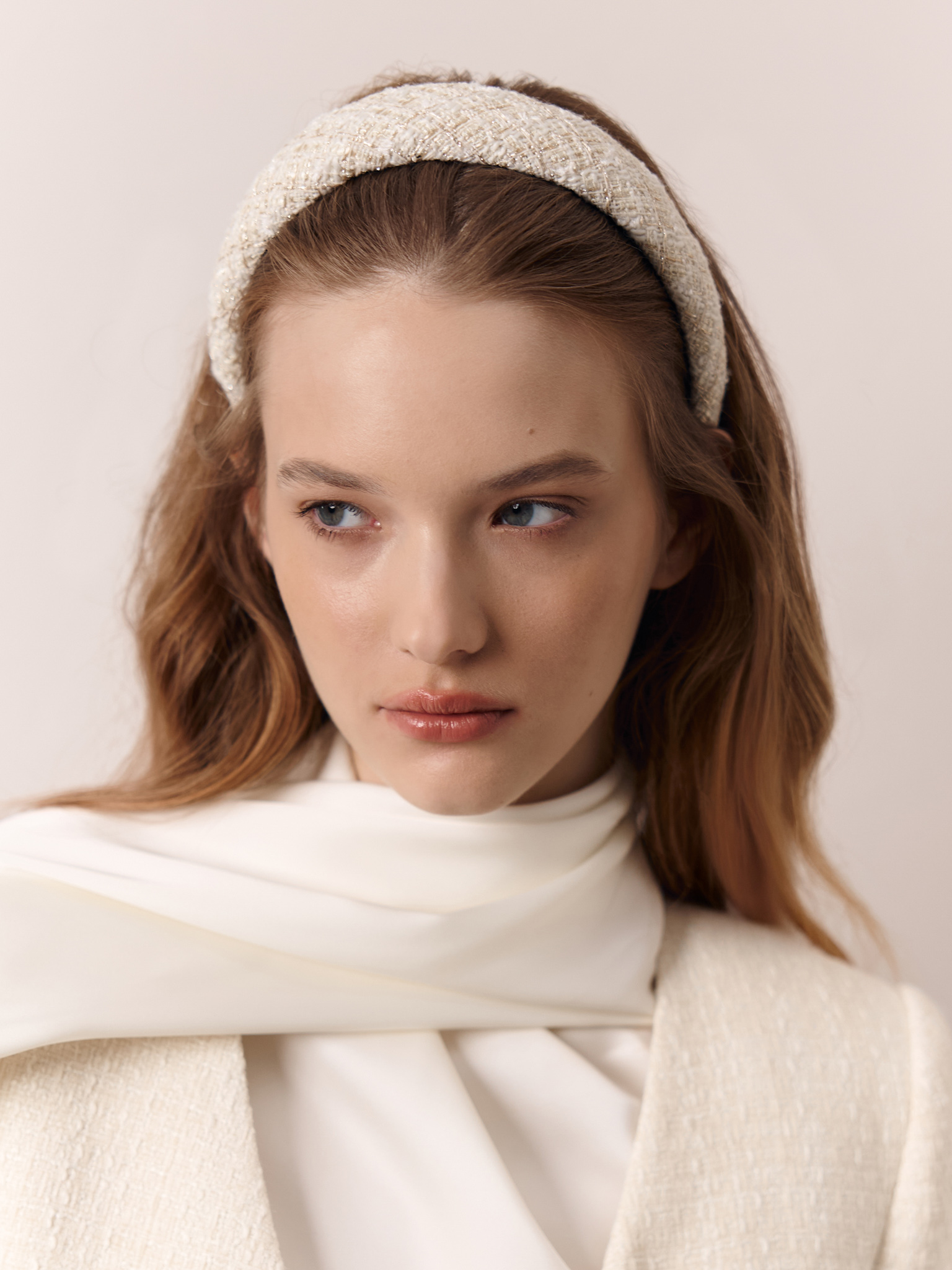 Обруч для волос из твида