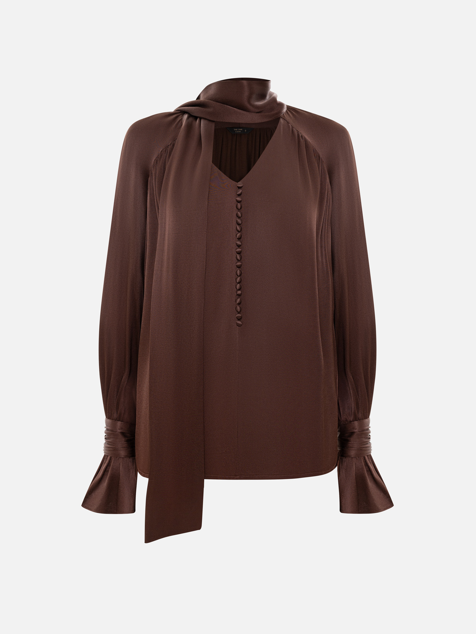 Bluse aus Viskose mit passendem Schal