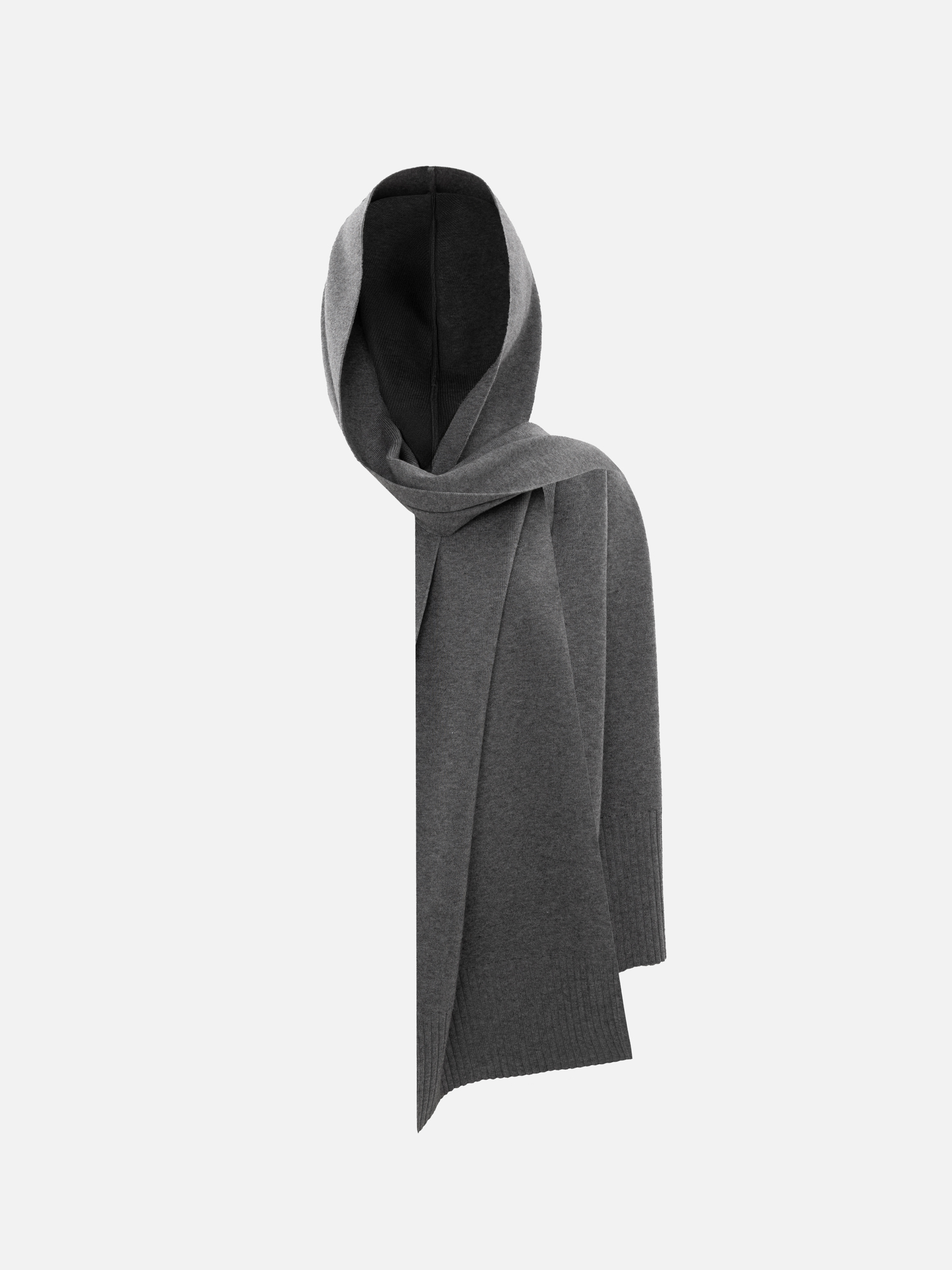 Длинный шарф в рубчик