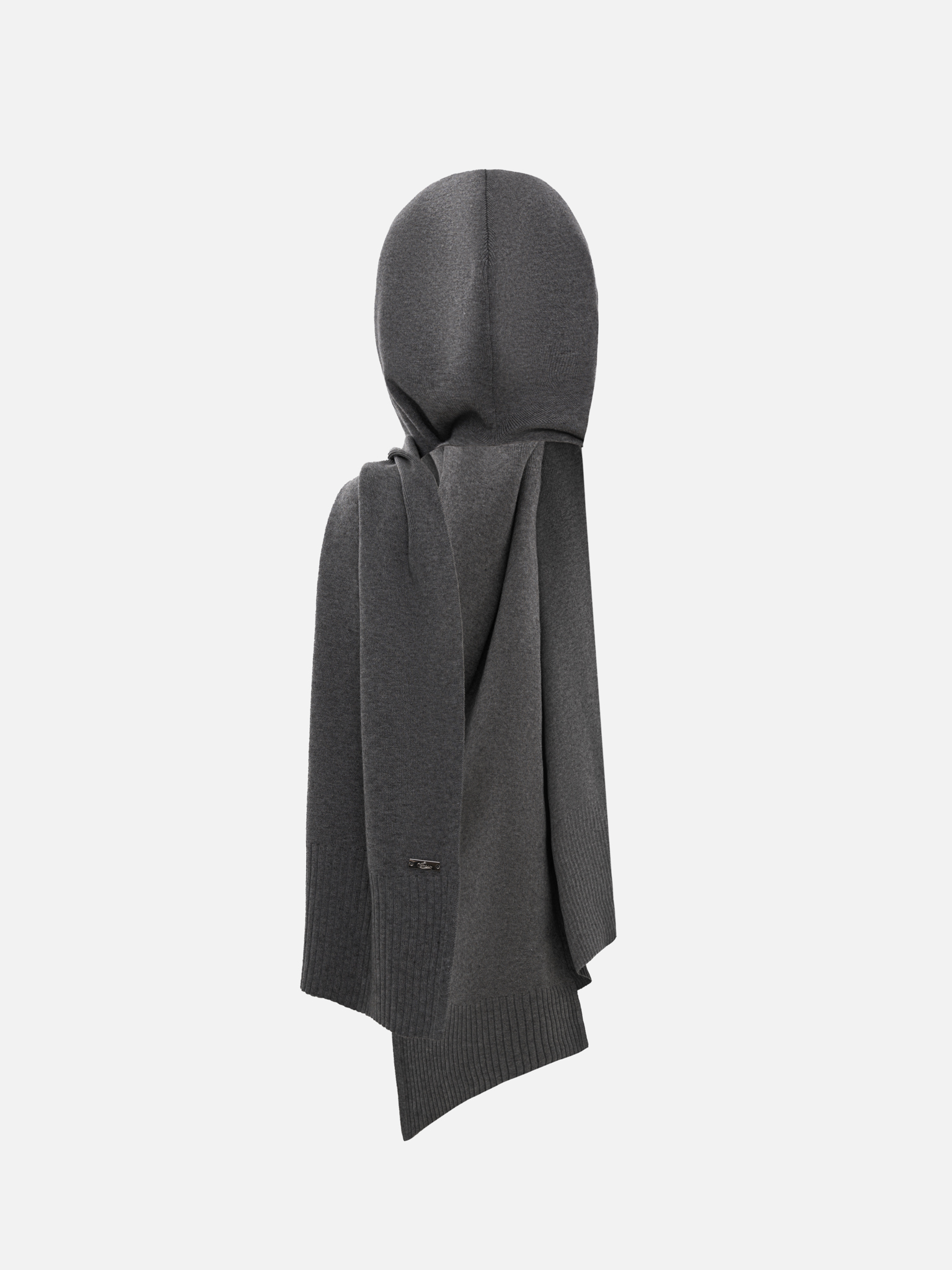 Длинный шарф в рубчик