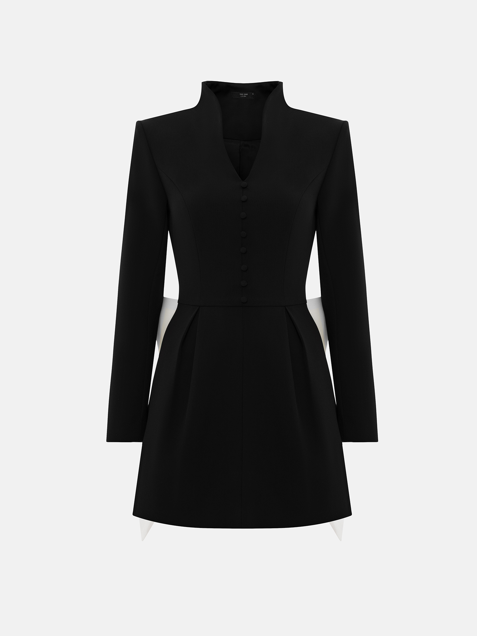 Fitted mini dress with contrasting bow at the back