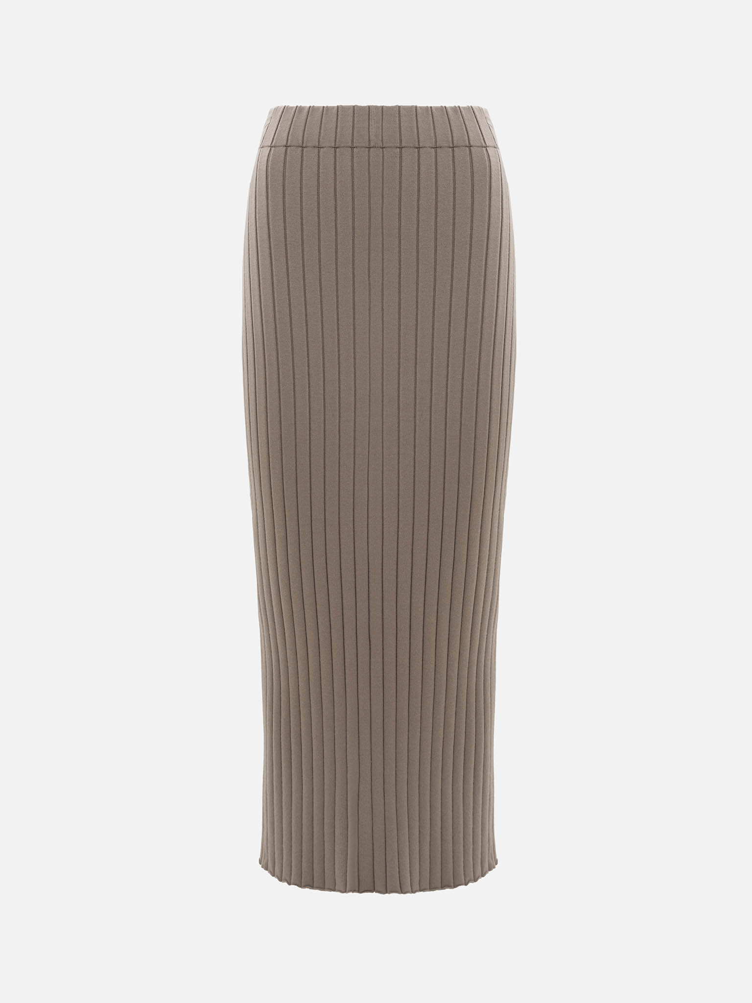 Прямая юбка макси в рубчик