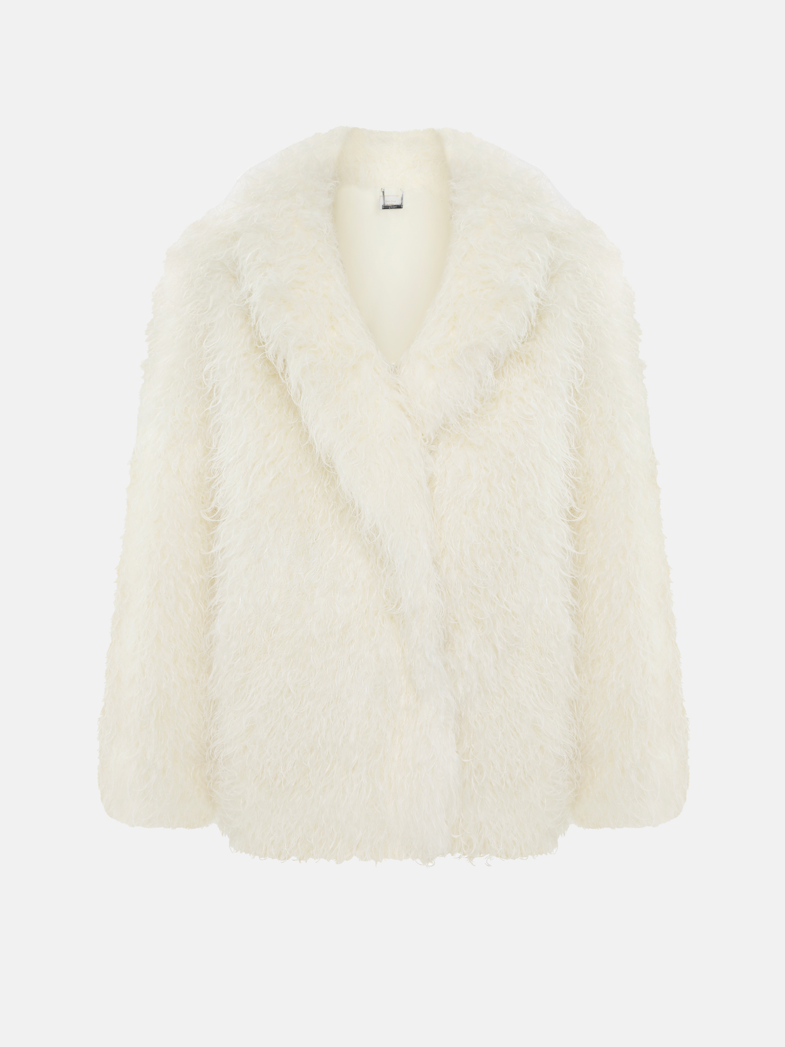 Kurzmantel aus Eco-Pelz mit voluminösem Flor